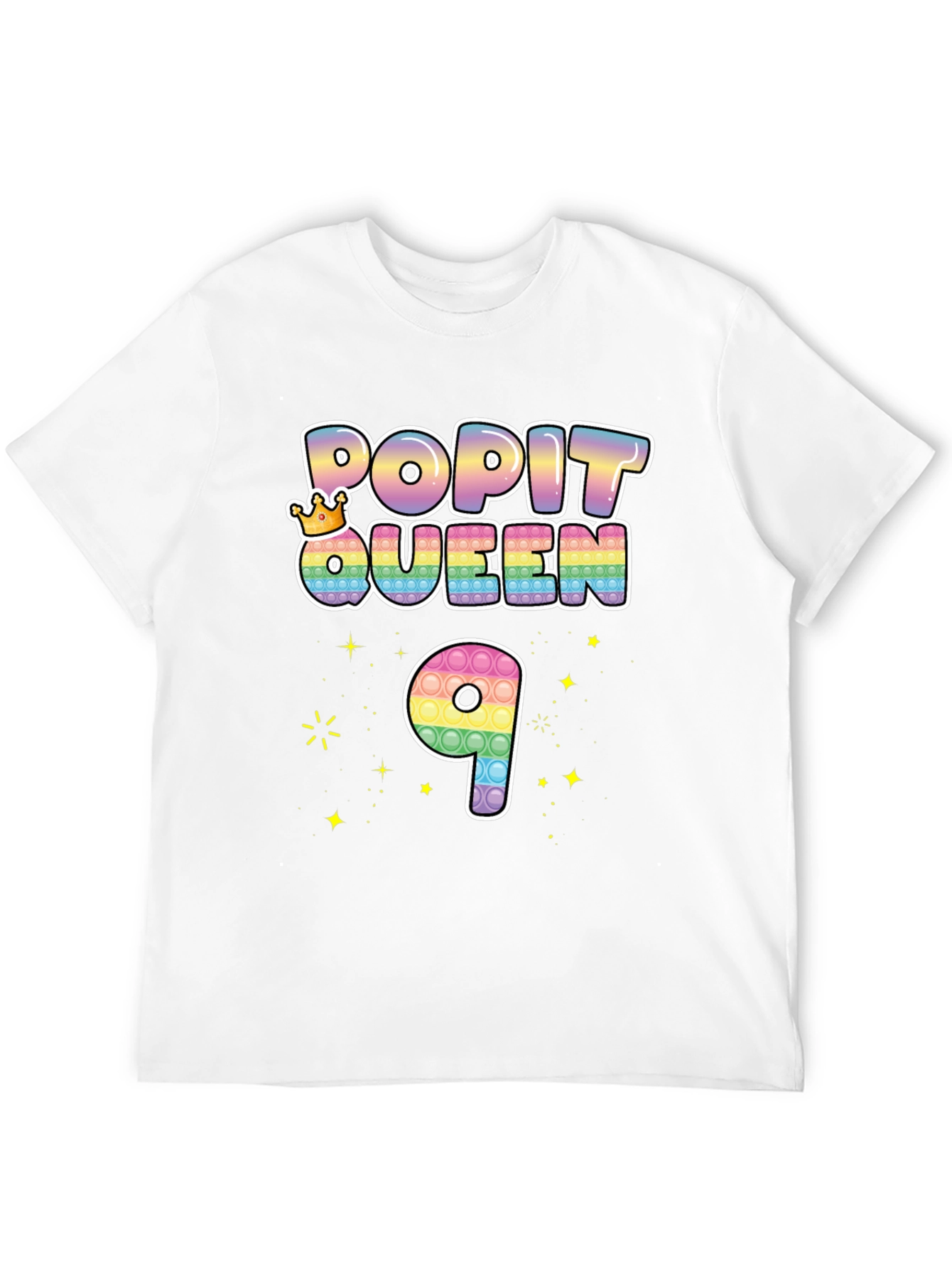 Pop It Queen 9th Birthday T-Shirt