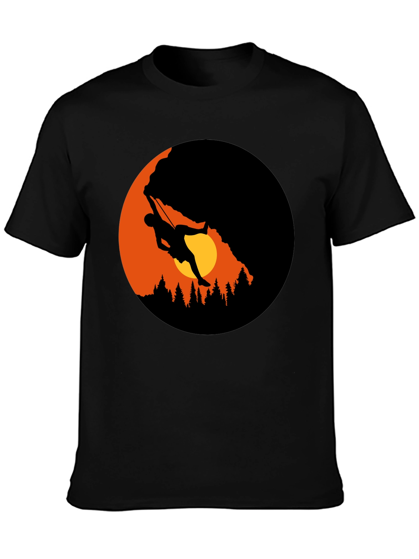Mountain Climber Graphic Black T-Shirt