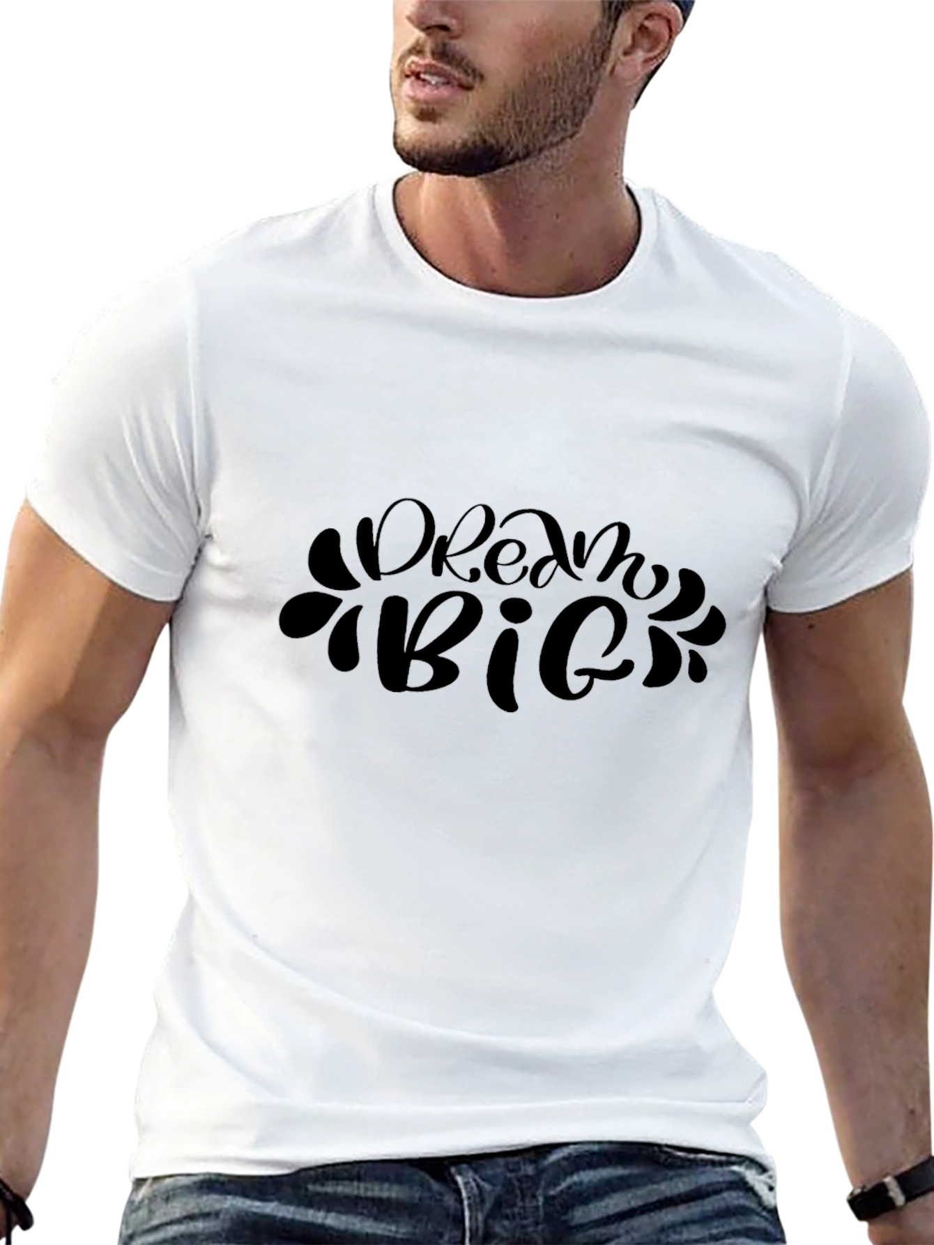 Dream Big Black Graphic Tee - Inspirational T-Shirt