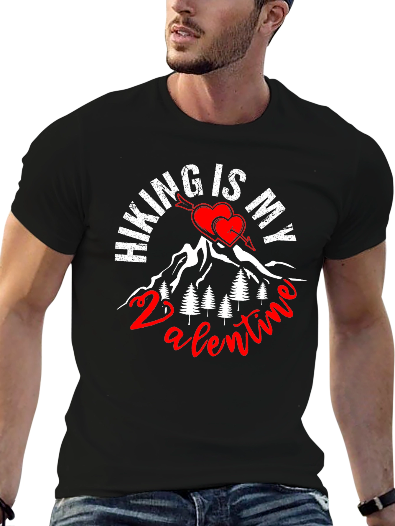 Hiking is My Valentine Graphic Tee