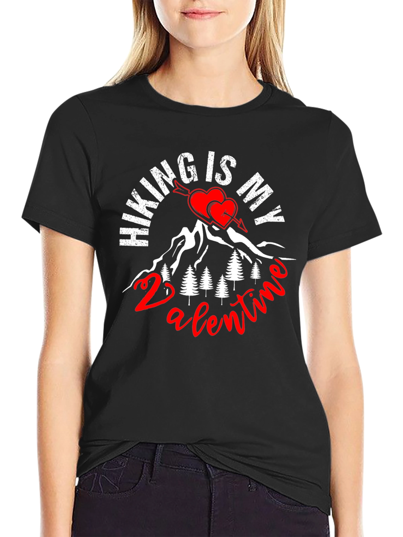 Hiking is My Valentine Graphic Tee