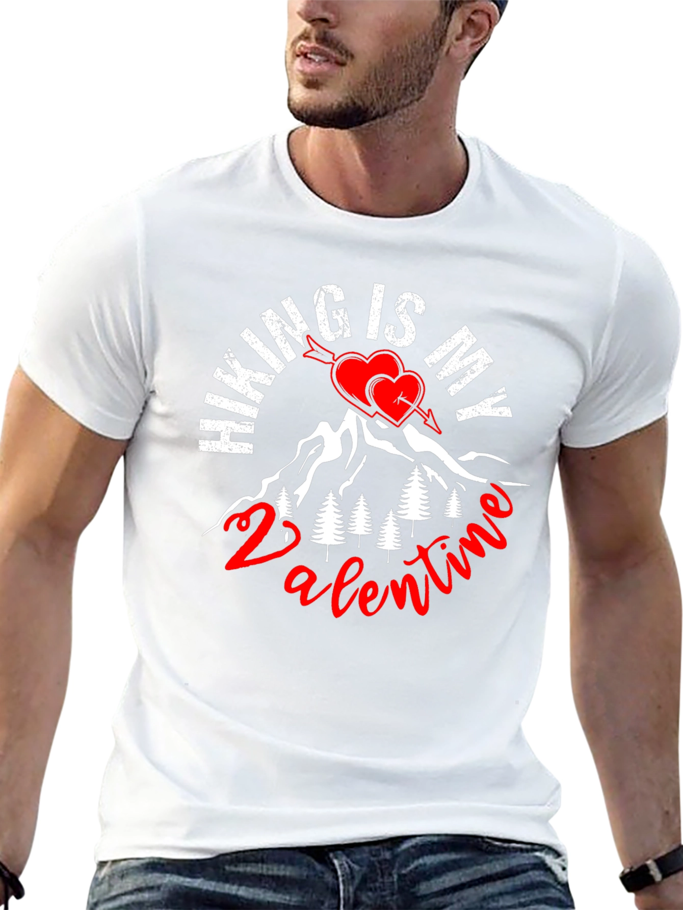 Hiking is My Valentine Graphic Tee