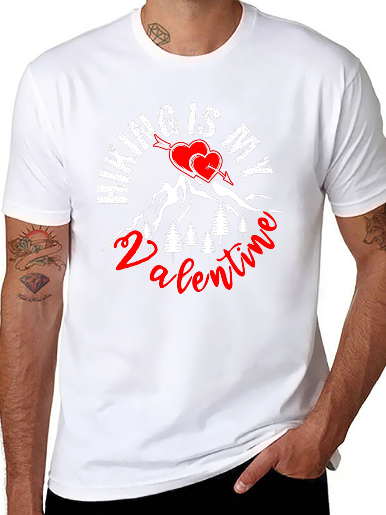 Hiking is My Valentine Graphic Tee