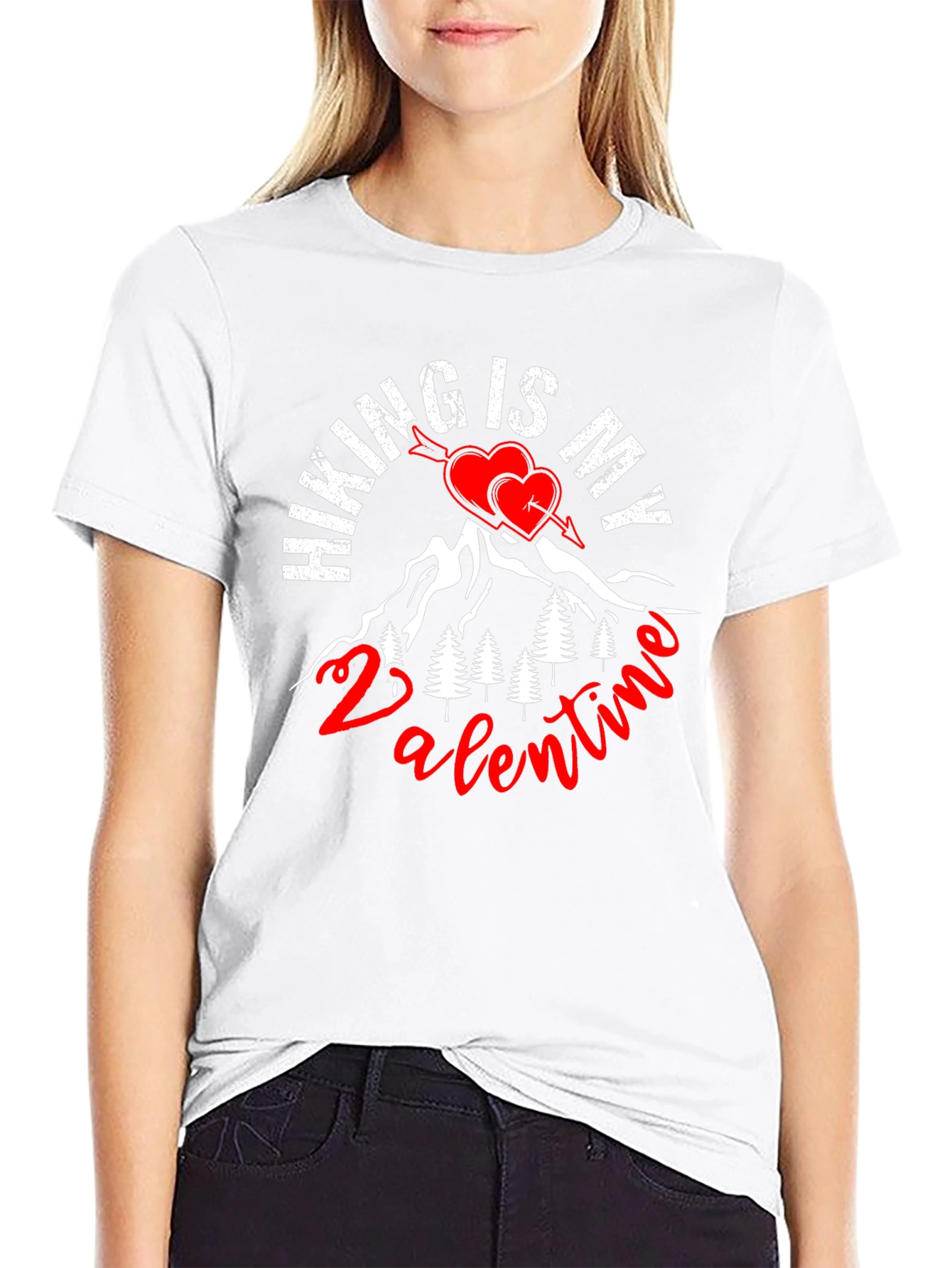 Hiking is My Valentine Graphic Tee