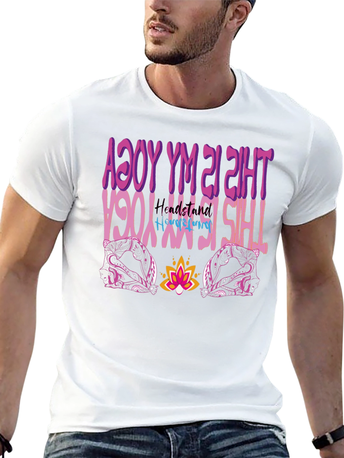 Yoga Headstand Mens Graphic Tee