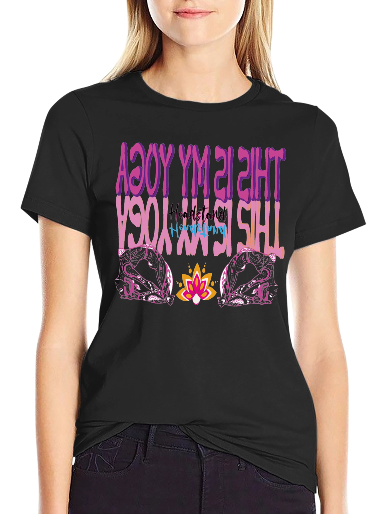 Yoga Headstand Mens Graphic Tee