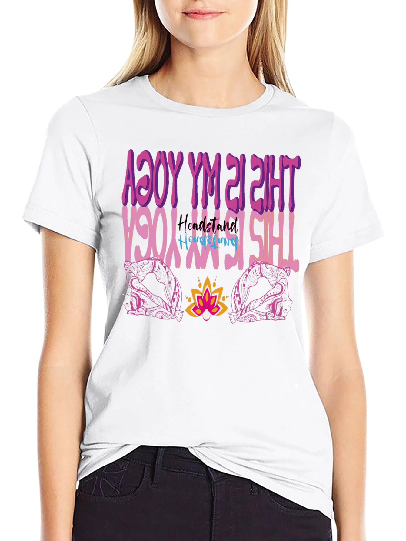 Yoga Headstand Mens Graphic Tee