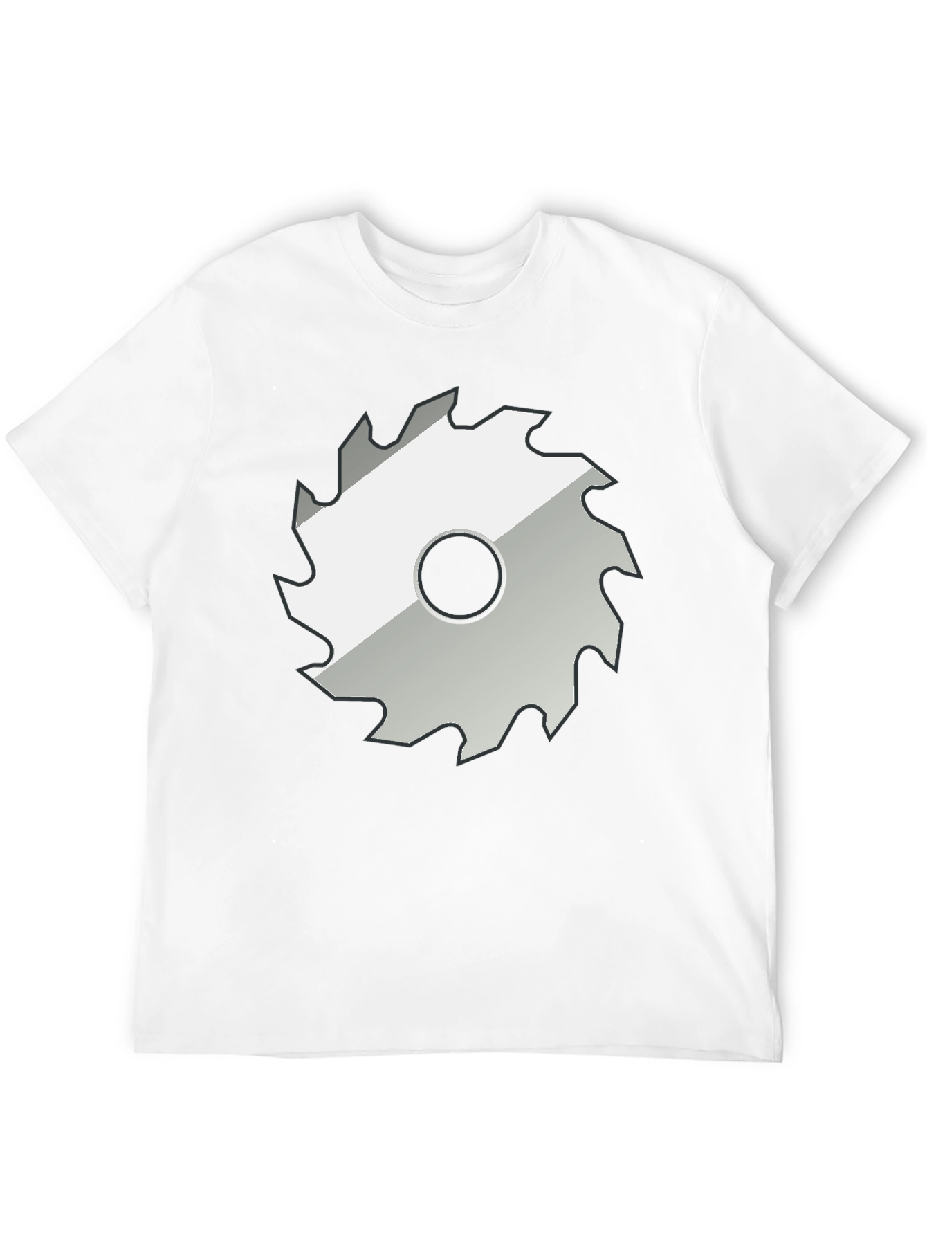 Saw Blade Graphic Tee - Black Casual T-Shirt