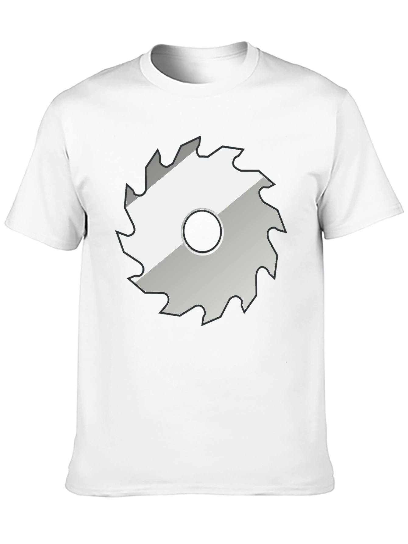 Saw Blade Graphic Tee - Black Casual T-Shirt