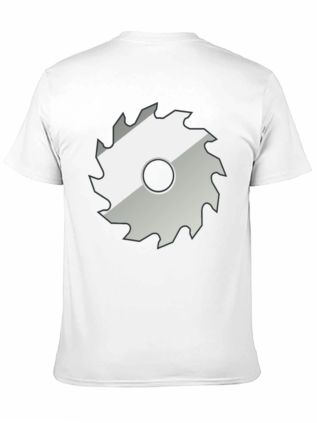 Saw Blade Graphic Tee - Black Casual T-Shirt