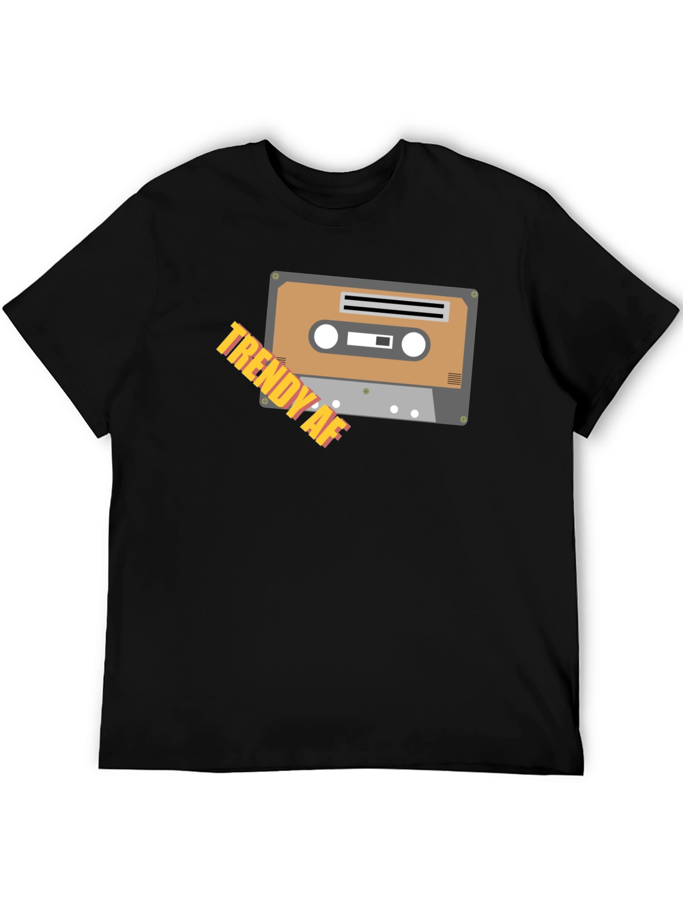 Trendy AF Cassette Tape Graphic Black T-Shirt
