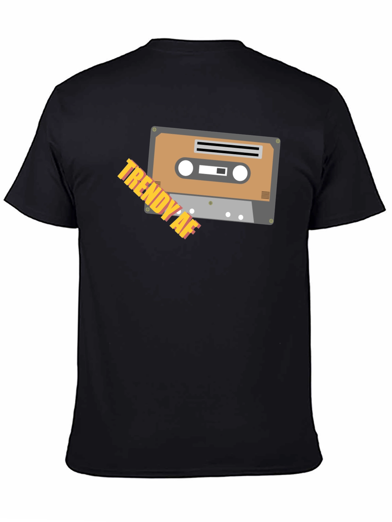 Trendy AF Cassette Tape Graphic Black T-Shirt