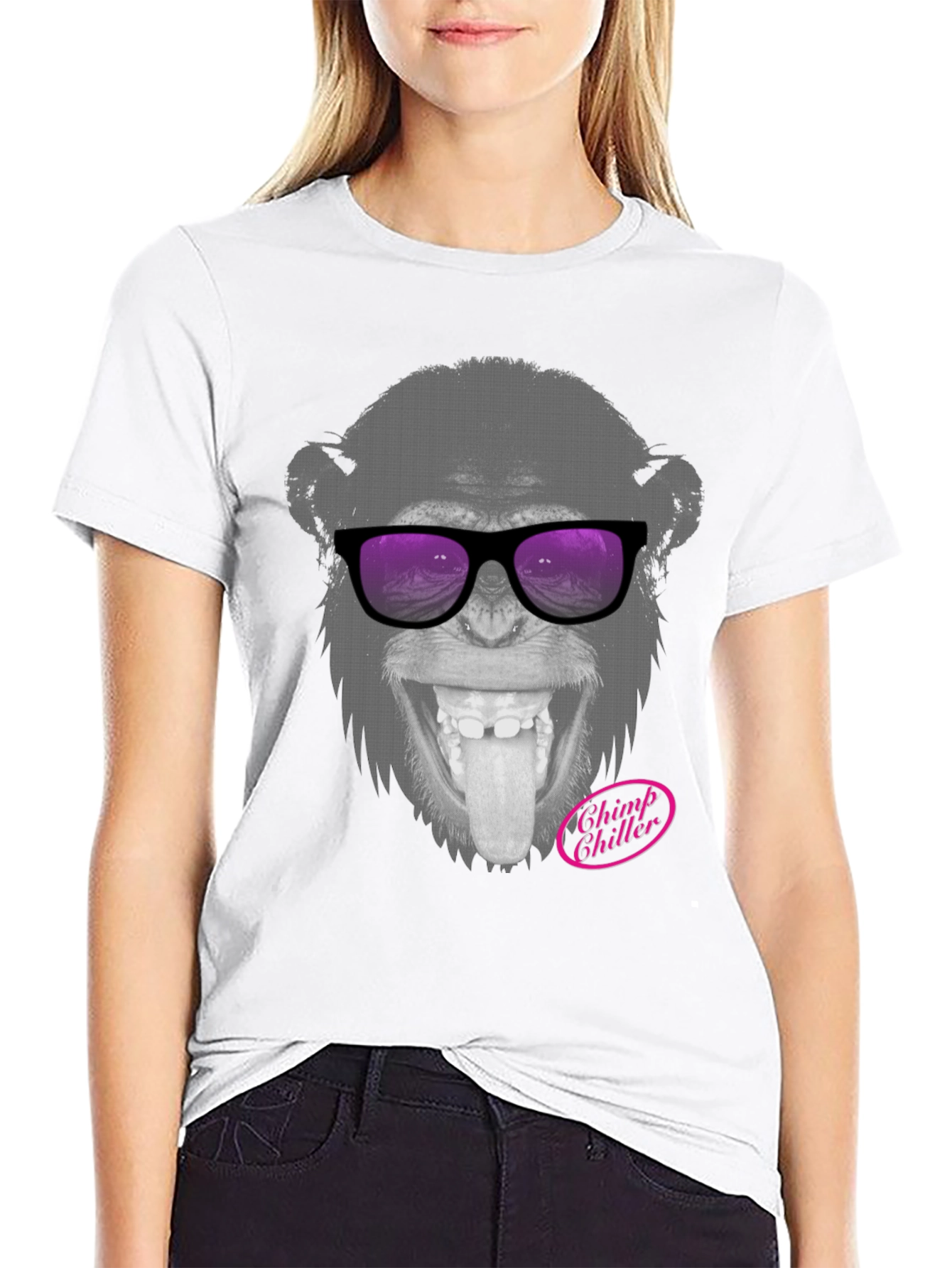 Chimp Chiller Graphic T-Shirt - Cool Ape Tee