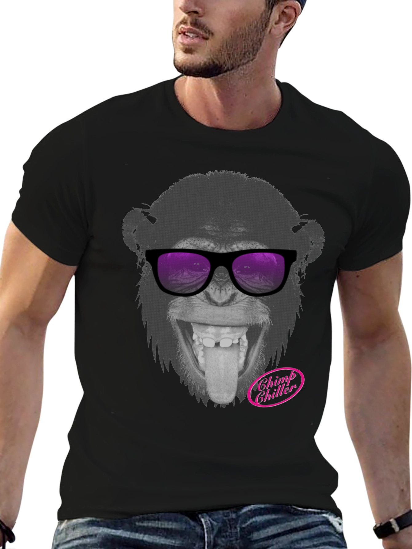 Chimp Chiller Graphic T-Shirt - Cool Ape Tee