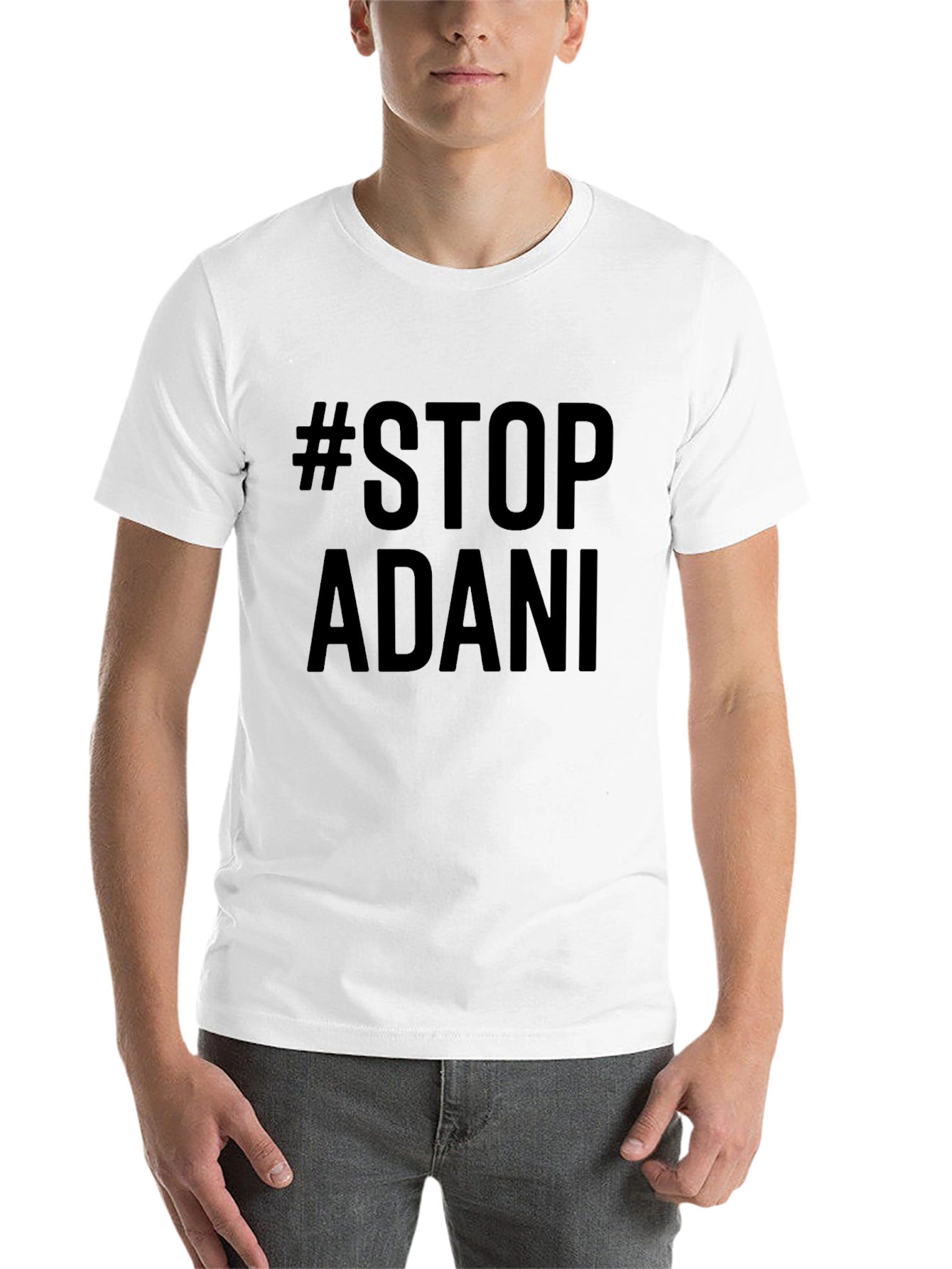 Stop Adani Black Tee - Protest Shirt