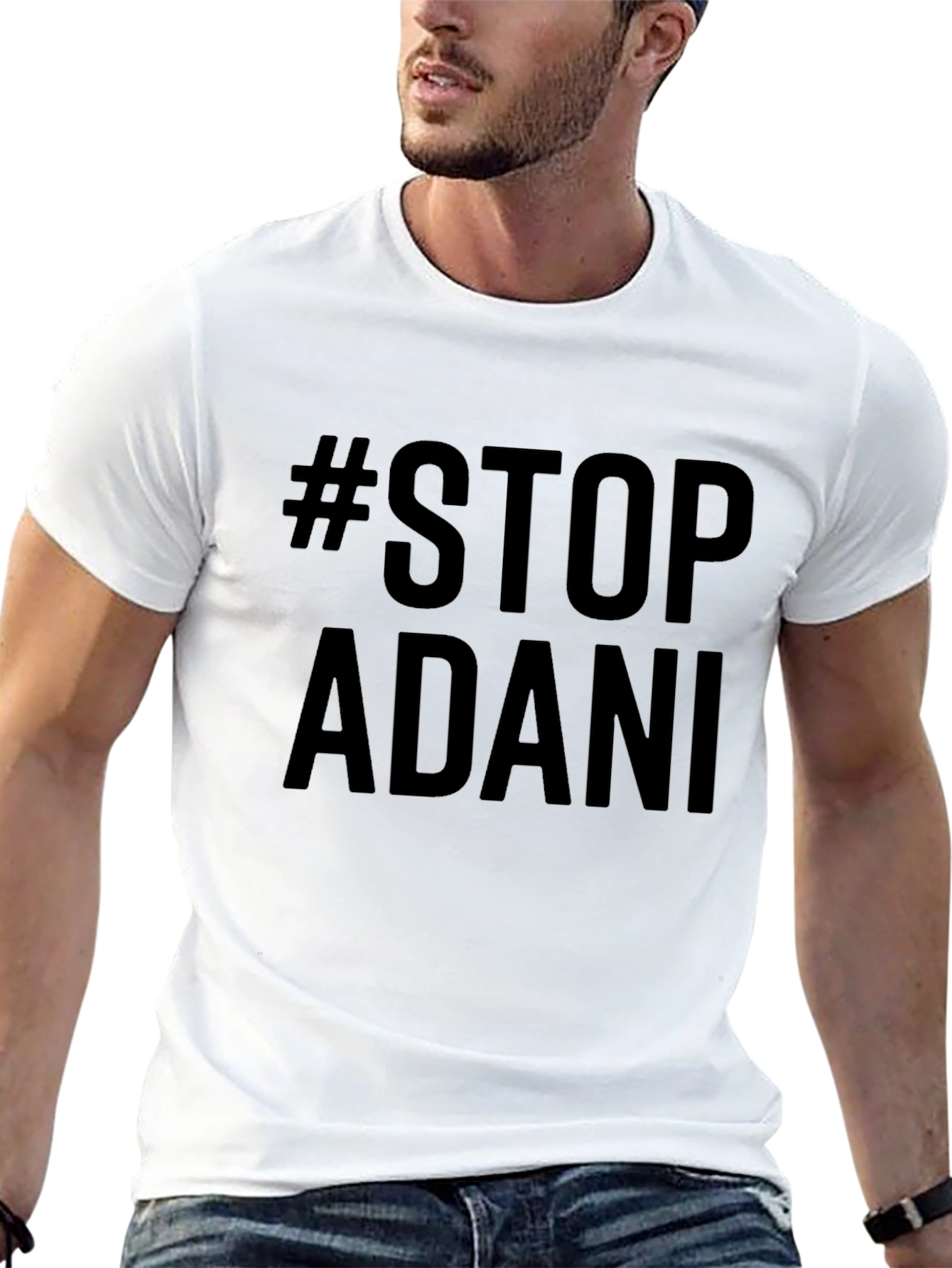 Stop Adani Black Tee - Protest Shirt