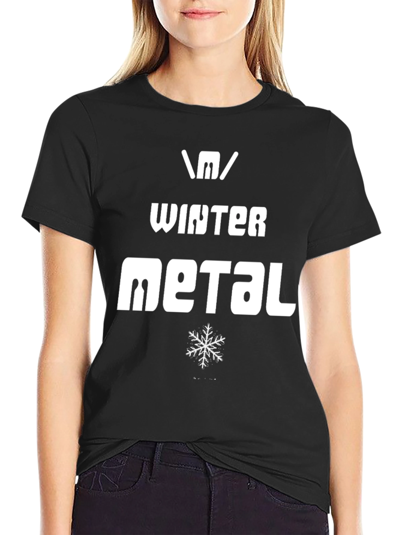 Winter Metal Graphic T-Shirt - Black