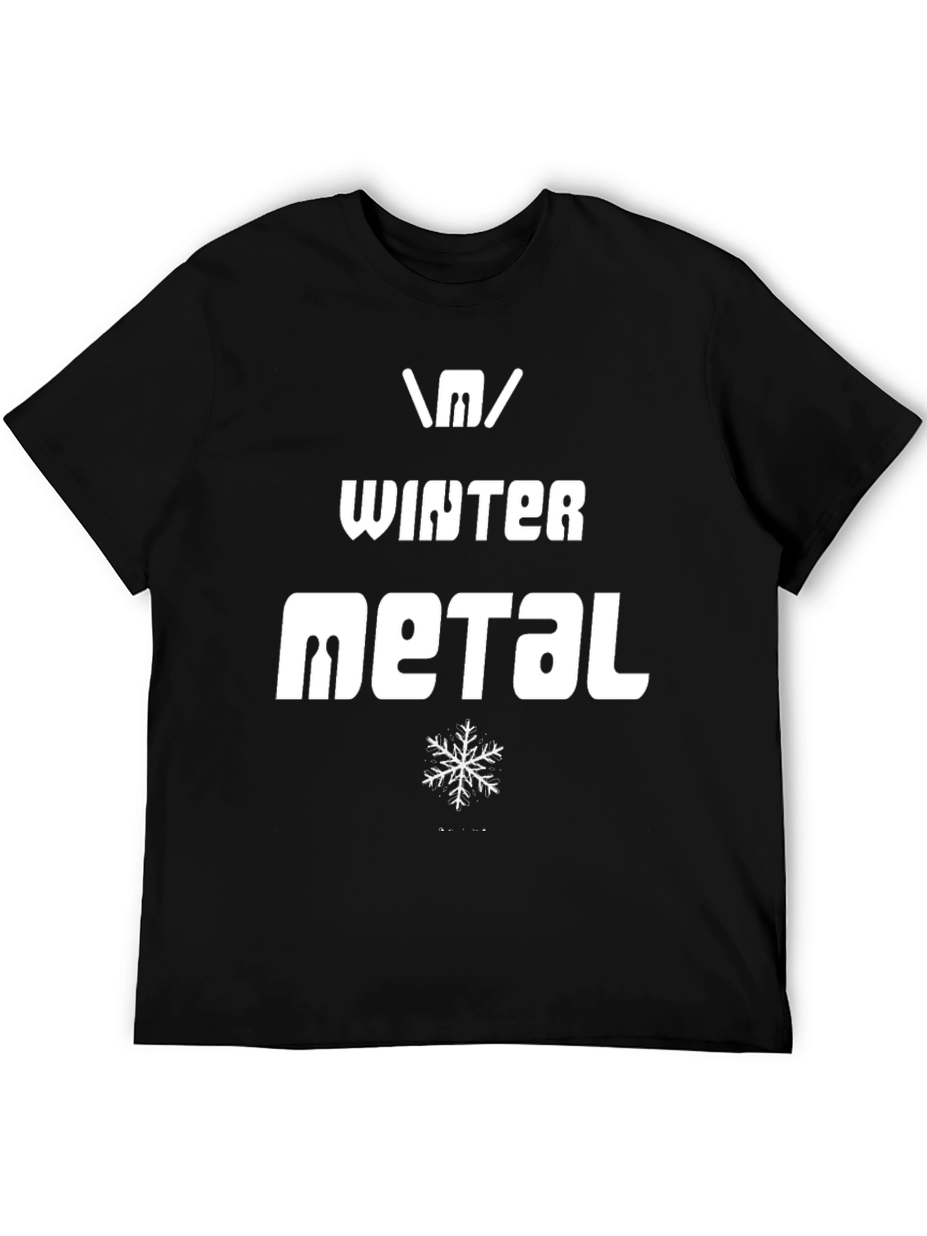 Winter Metal Graphic T-Shirt - Black
