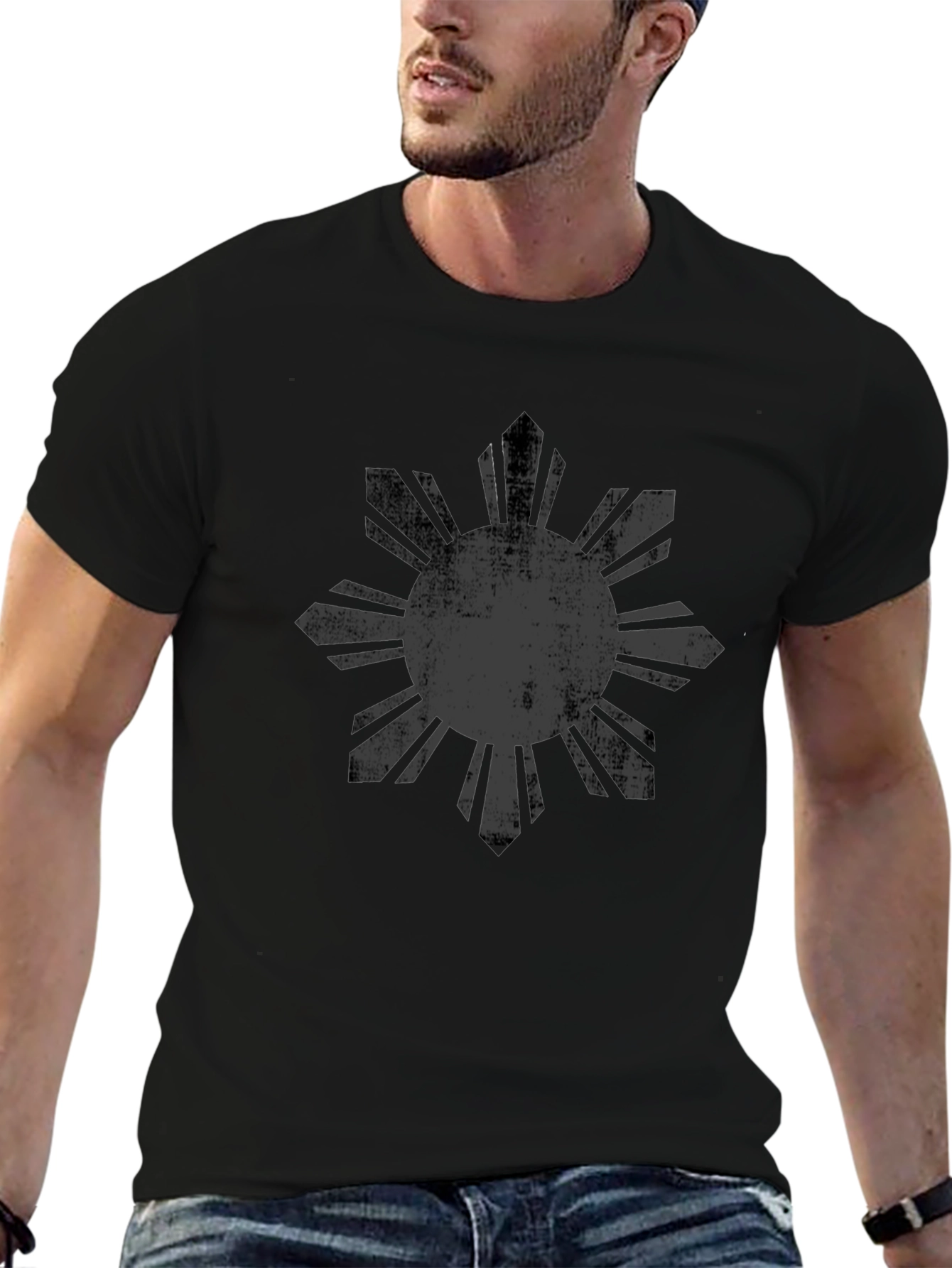 Filipino Sun T-Shirt - Distressed Design