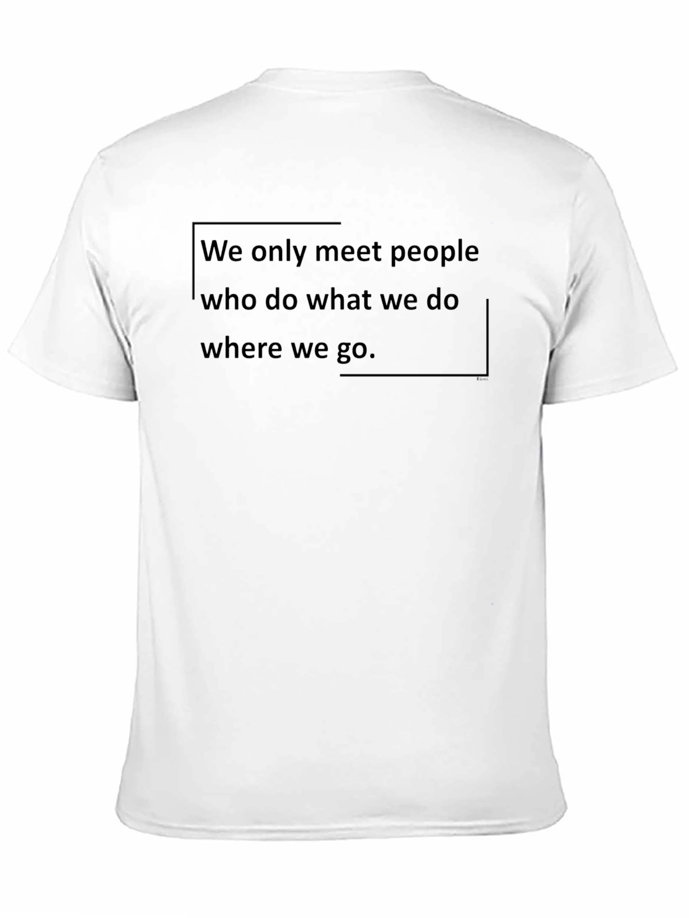 Mens Black Graphic Tee - We Only Meet People