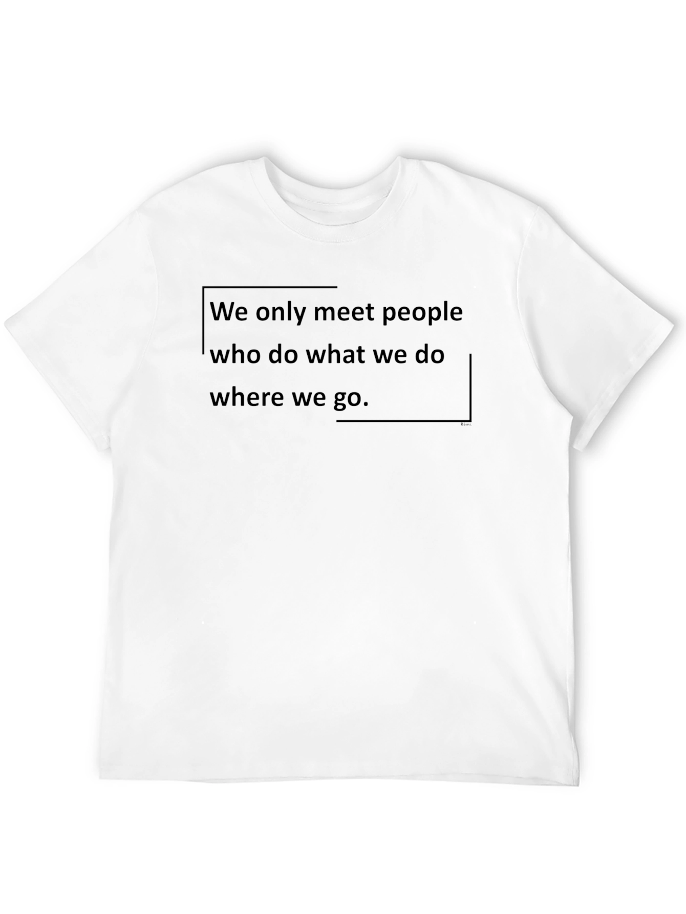 Mens Black Graphic Tee - We Only Meet People