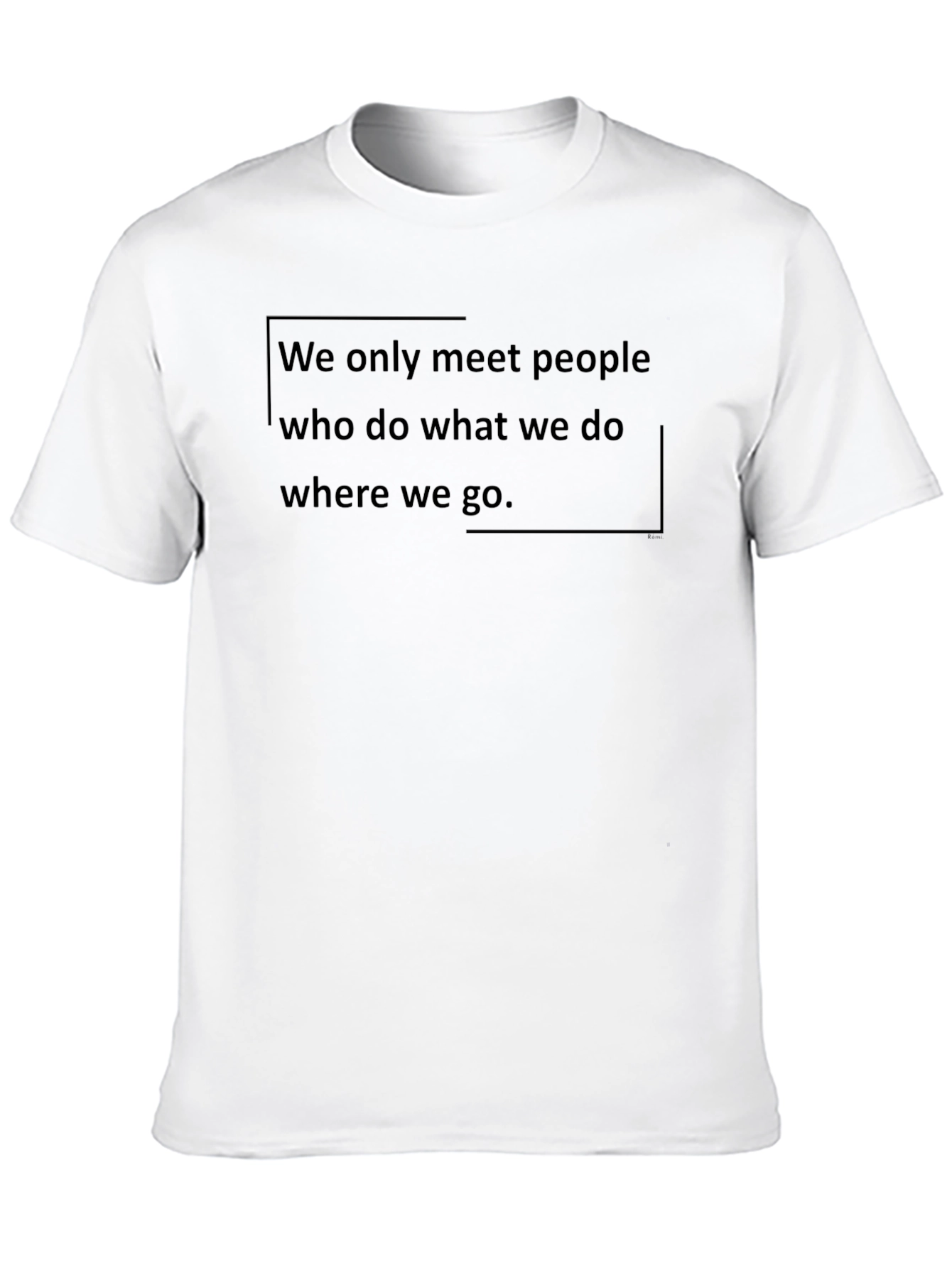 Mens Black Graphic Tee - We Only Meet People