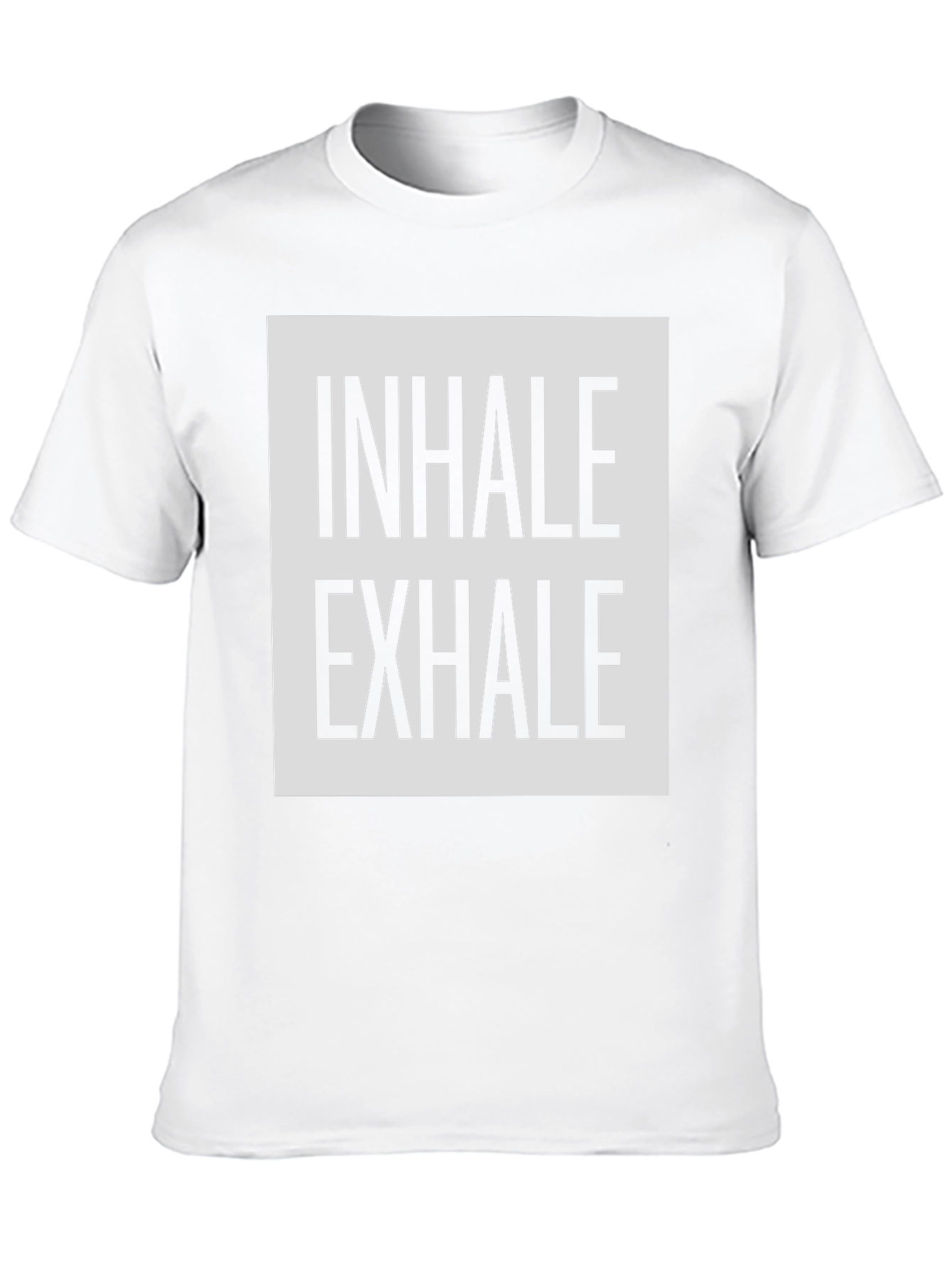 Inhale Exhale Graphic Print Black T-Shirt