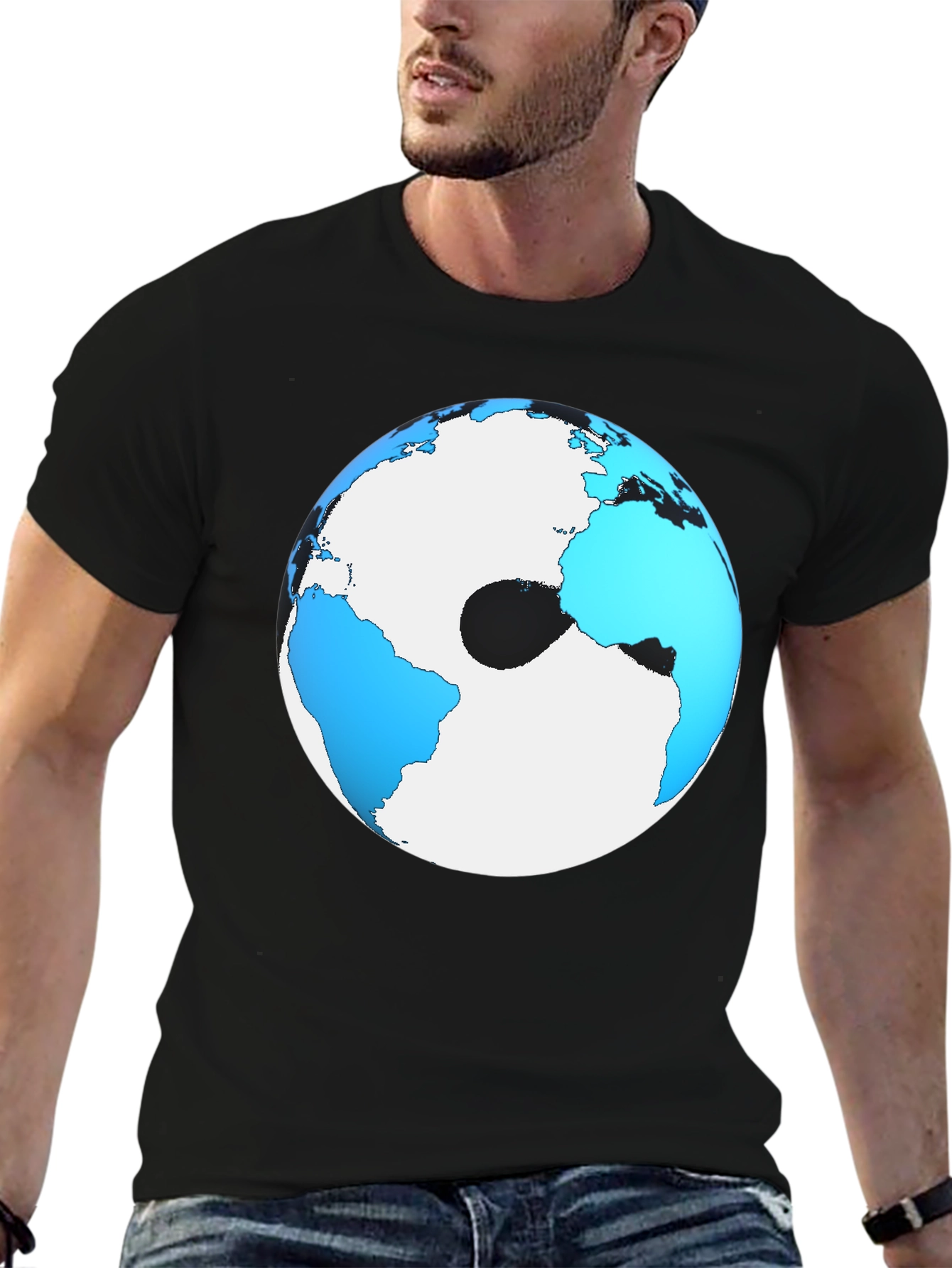 Earth Graphic Black T-Shirt
