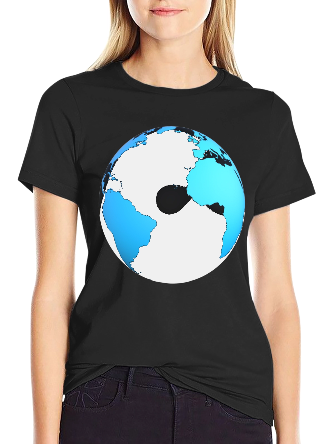 Earth Graphic Black T-Shirt