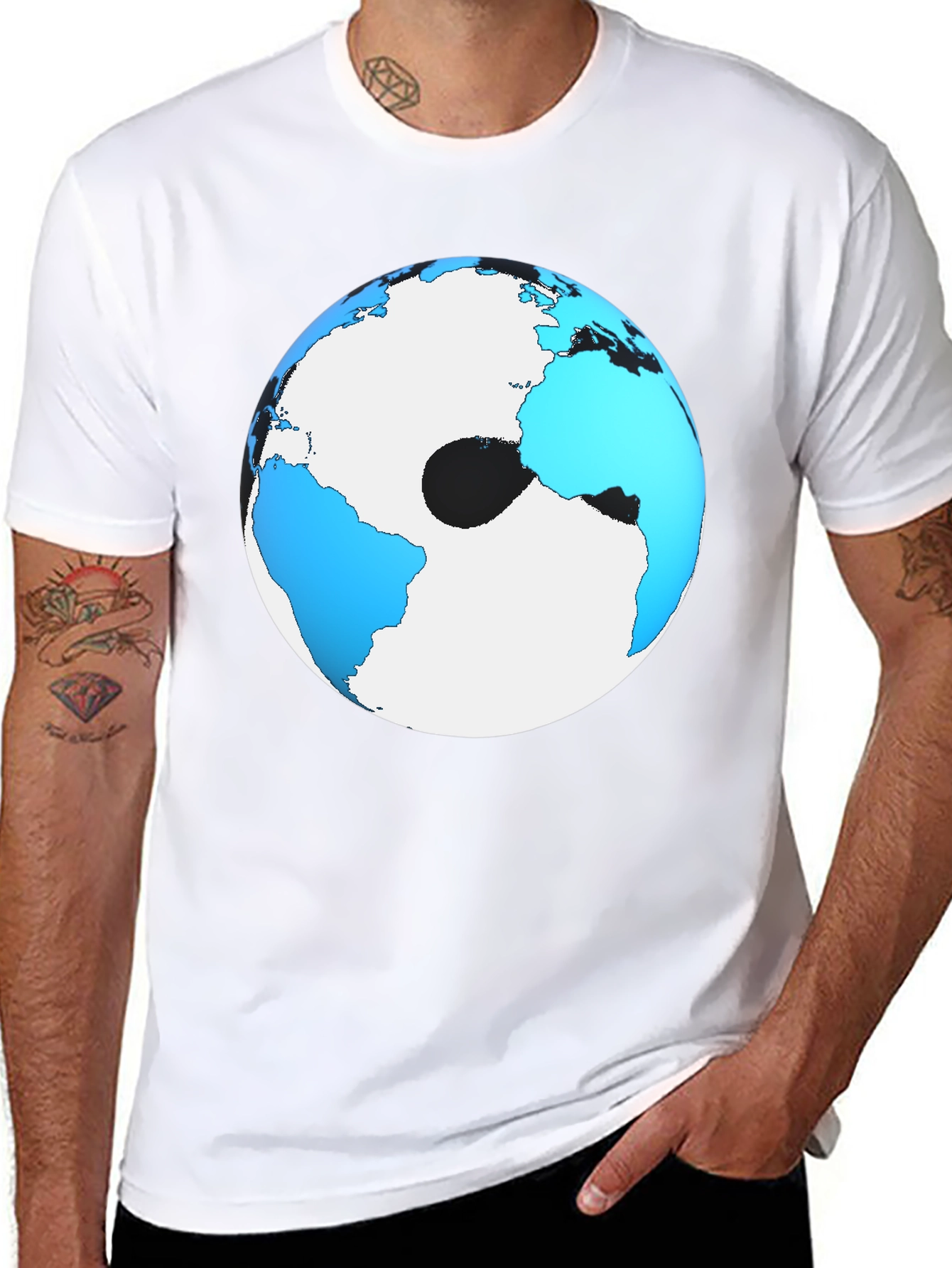 Earth Graphic Black T-Shirt