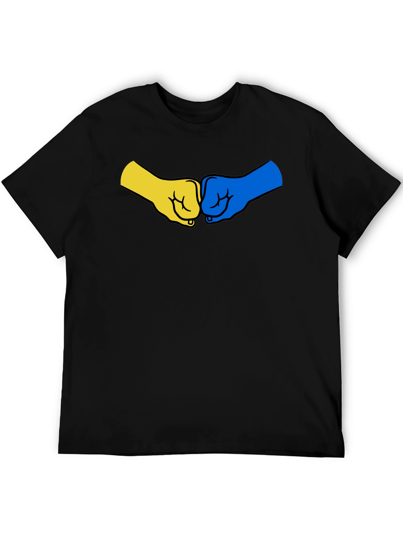 Ukraine Fist Bump Black T-Shirt