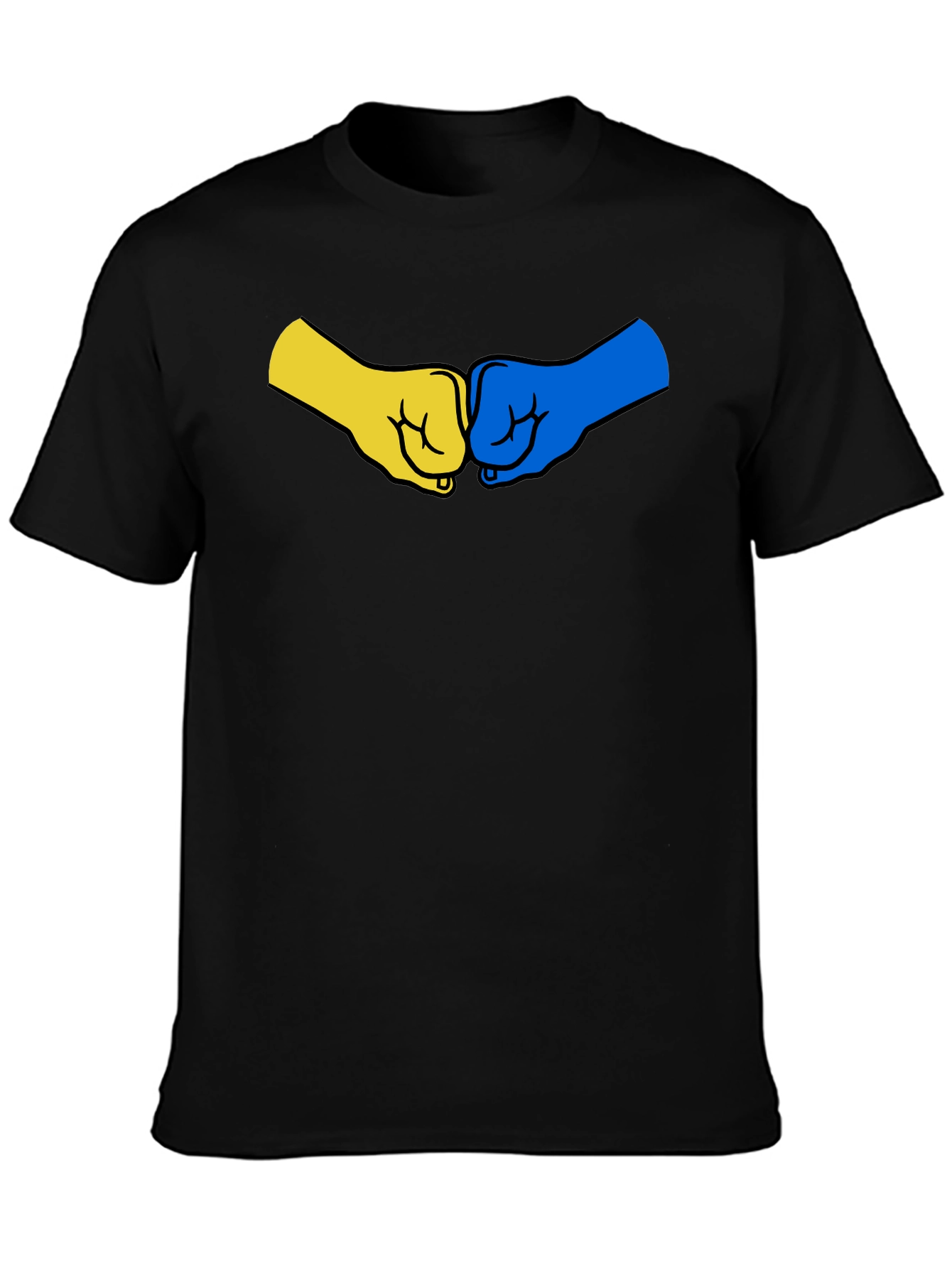 Ukraine Fist Bump Black T-Shirt