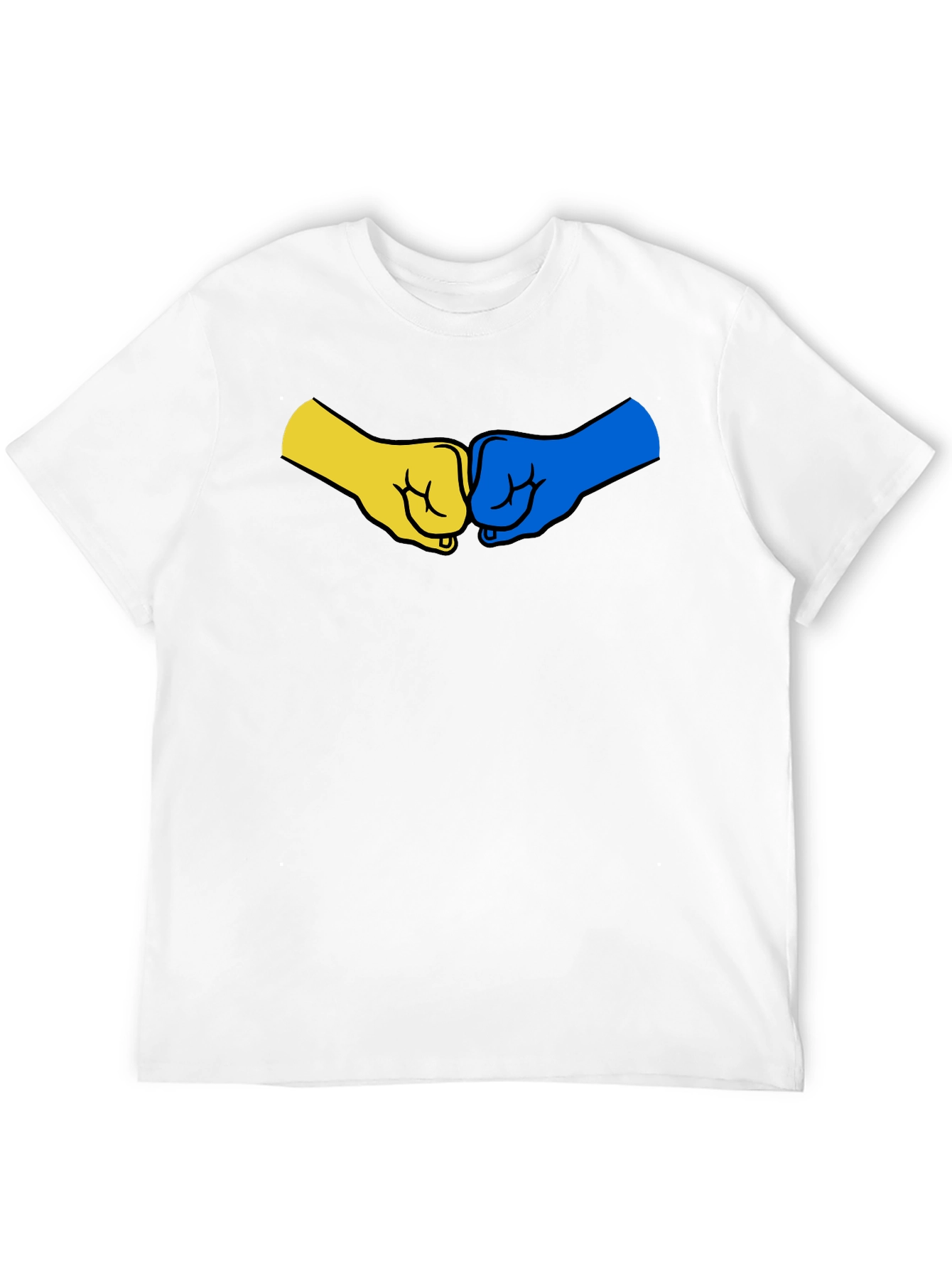 Ukraine Fist Bump Black T-Shirt
