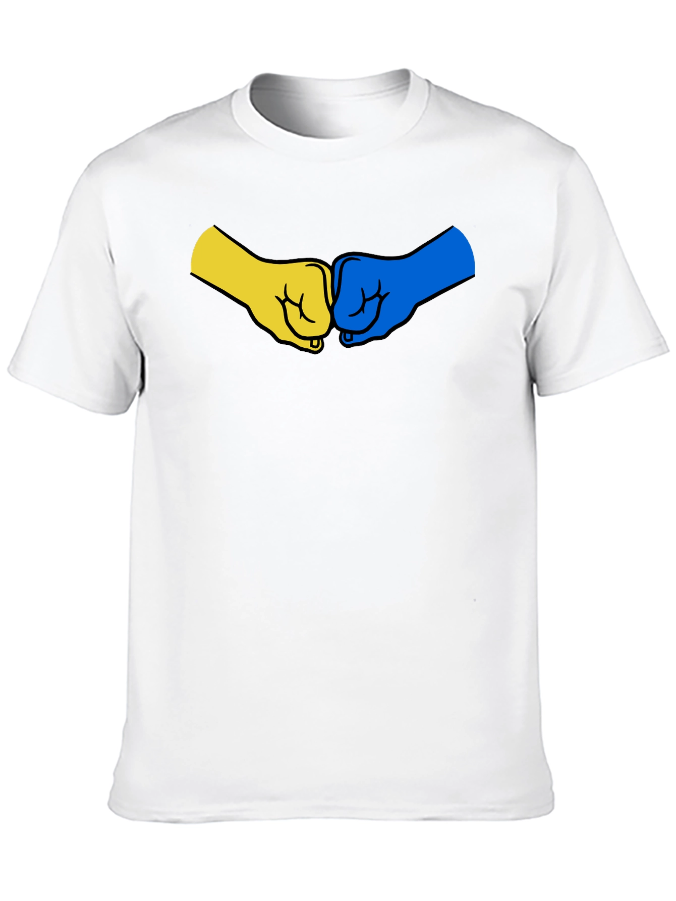 Ukraine Fist Bump Black T-Shirt