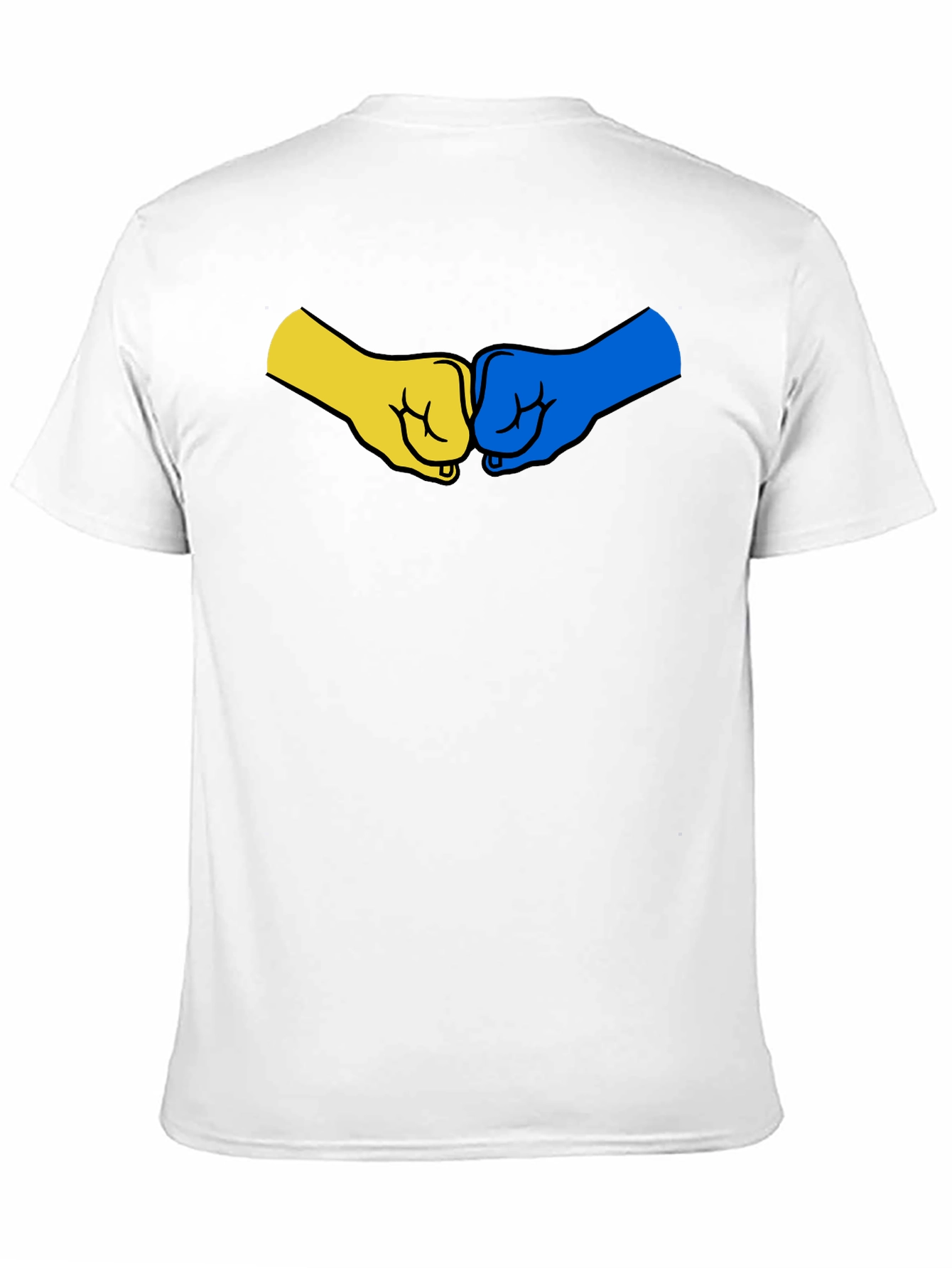 Ukraine Fist Bump Black T-Shirt