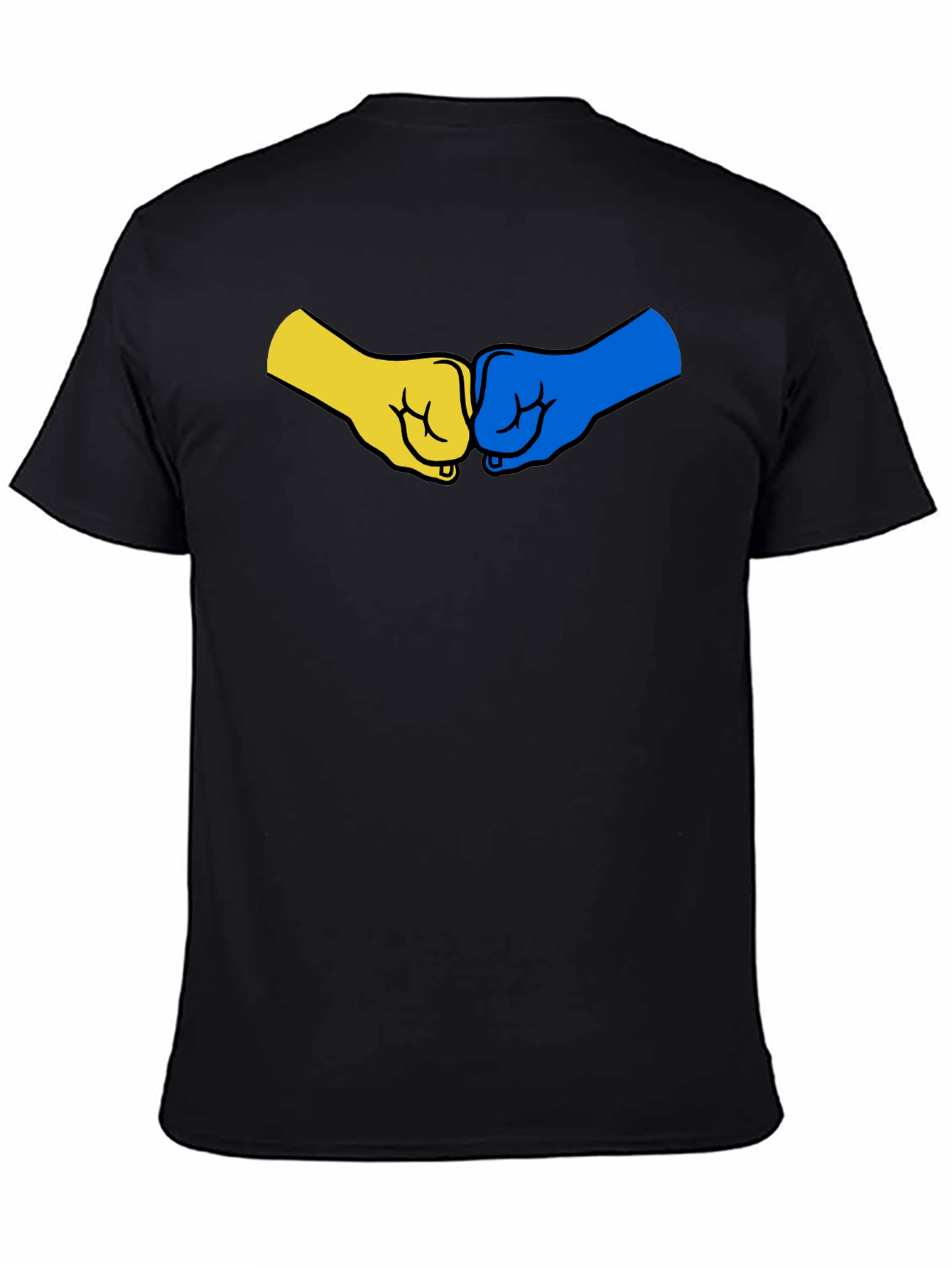 Ukraine Fist Bump Black T-Shirt