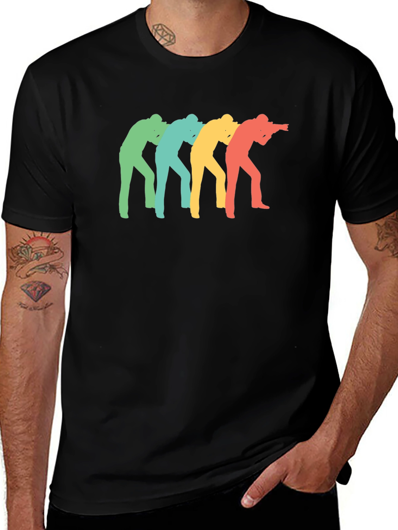 Retro Photographer T-Shirt - Trendy Silhouette Design