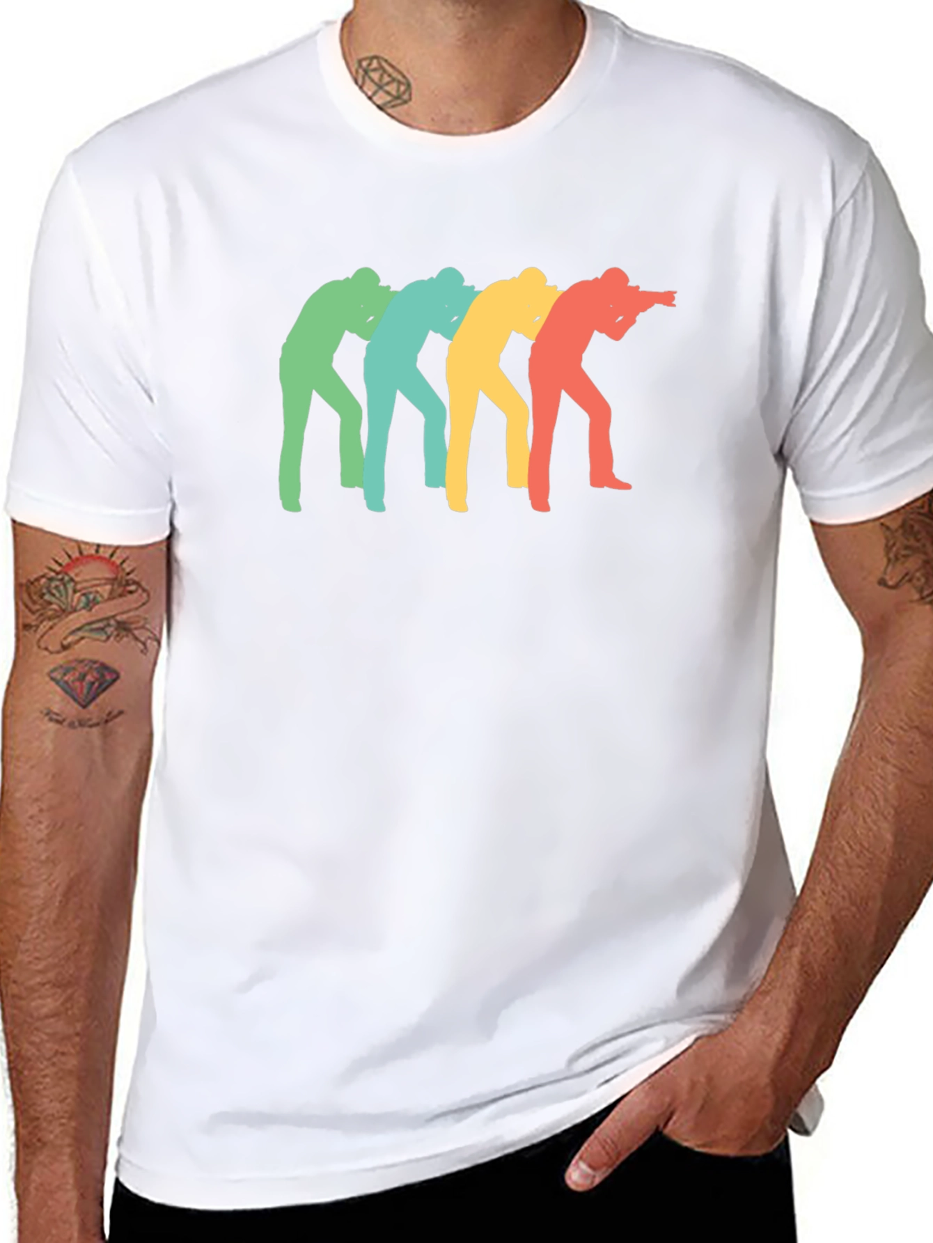 Retro Photographer T-Shirt - Trendy Silhouette Design