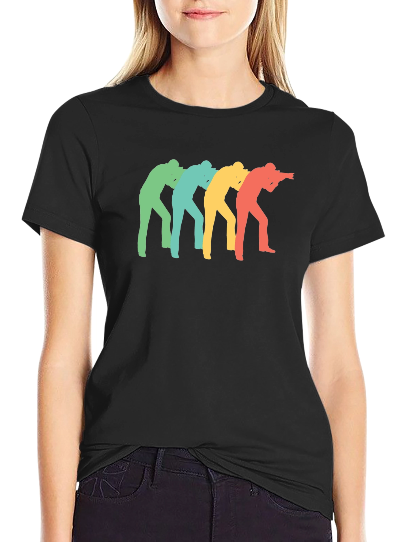 Retro Photographer T-Shirt - Trendy Silhouette Design