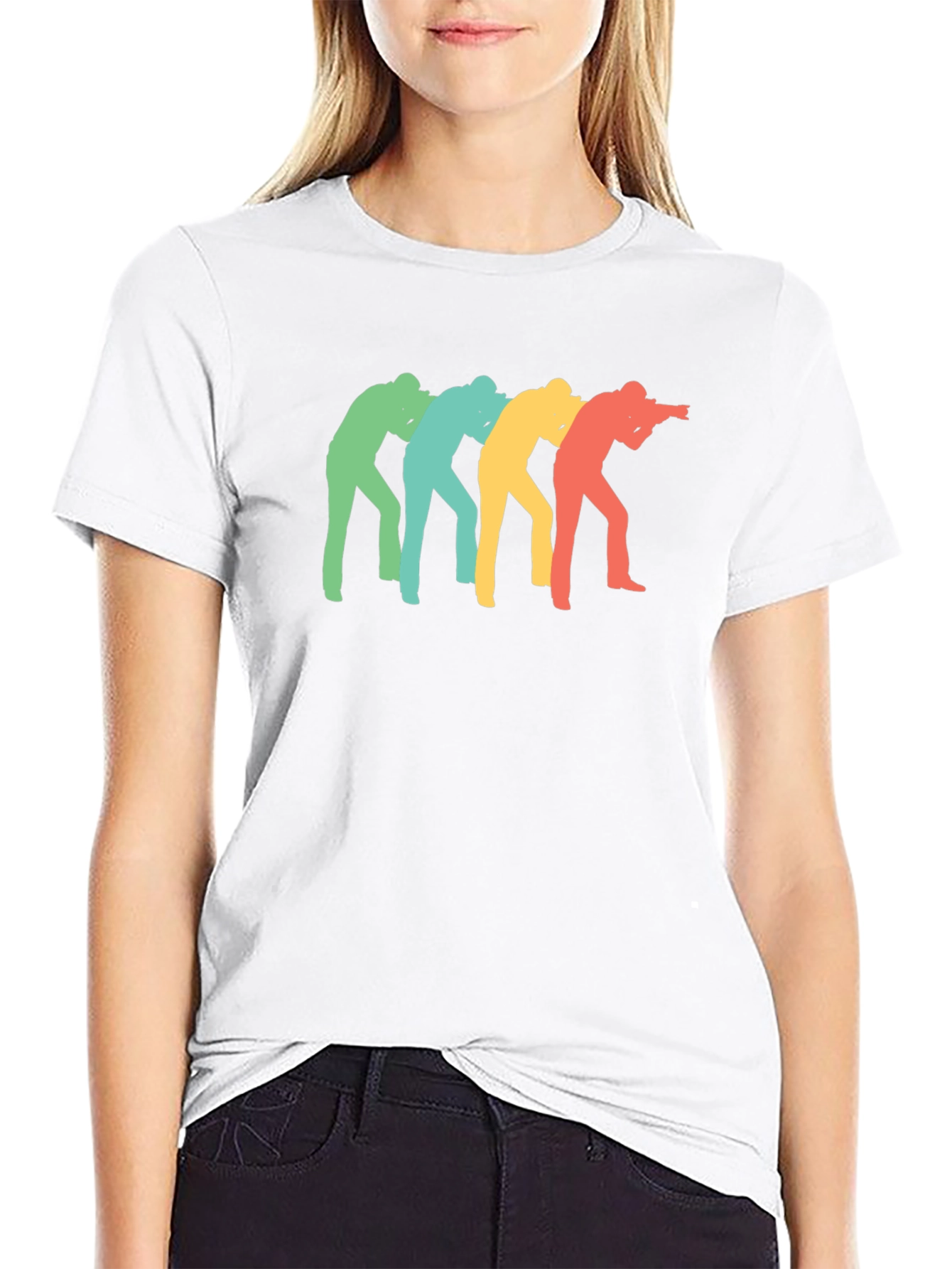 Retro Photographer T-Shirt - Trendy Silhouette Design