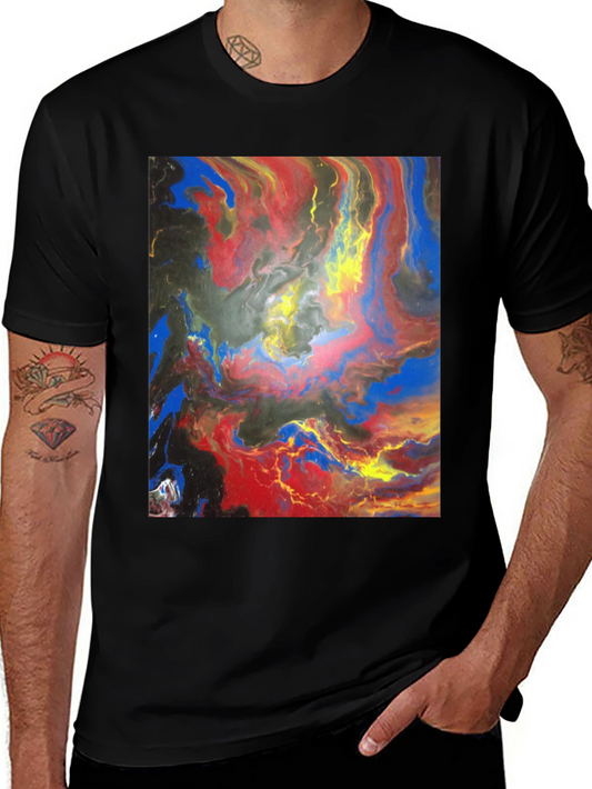 Abstract Art Graphic Tee - Vivid Colors
