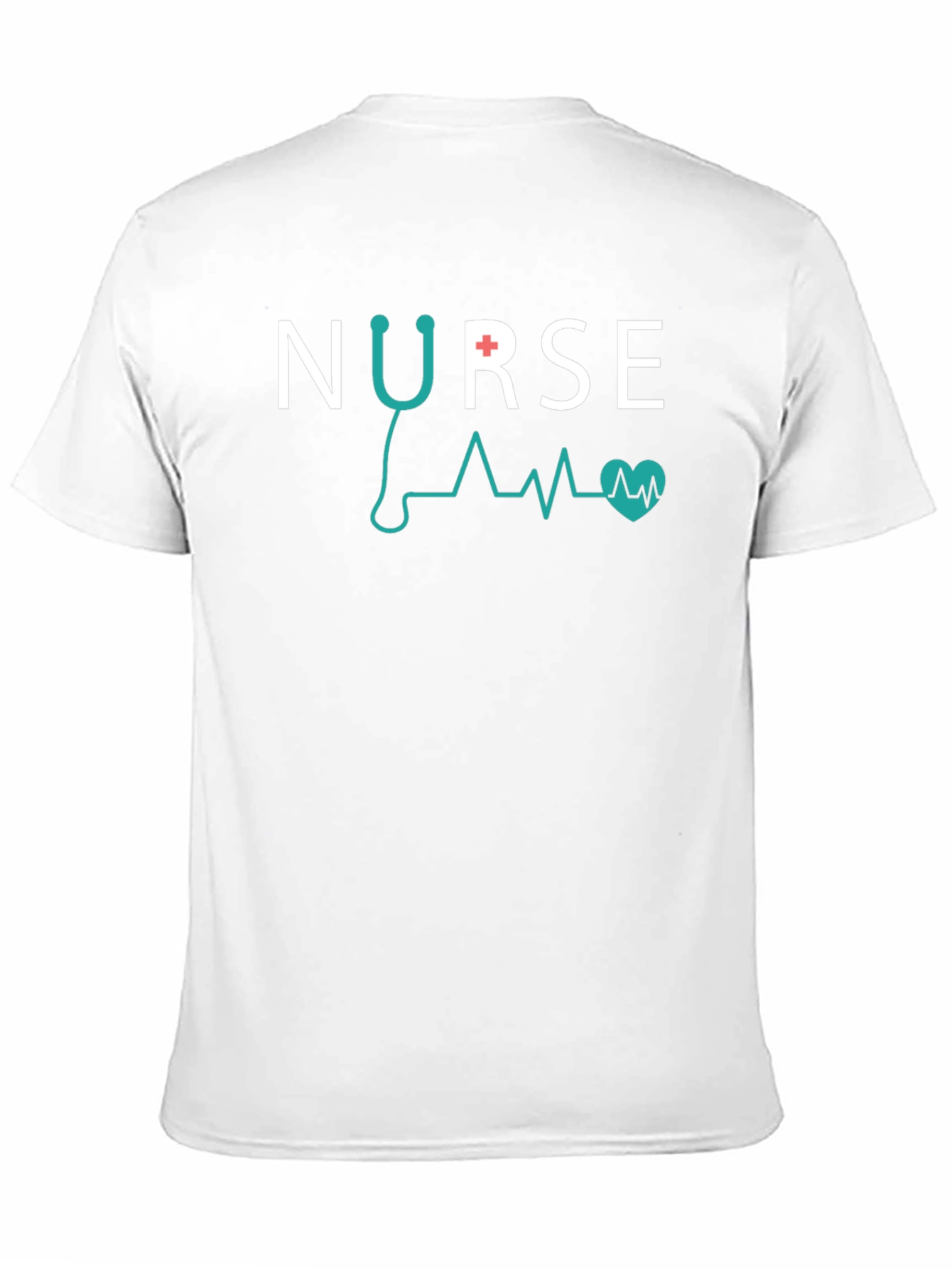 Nurse Stethoscope Heartbeat Graphic Tee - Black