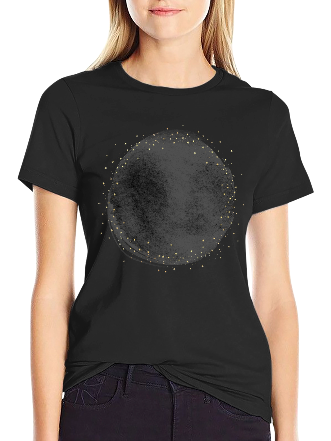 Cosmic Circle Black Tee