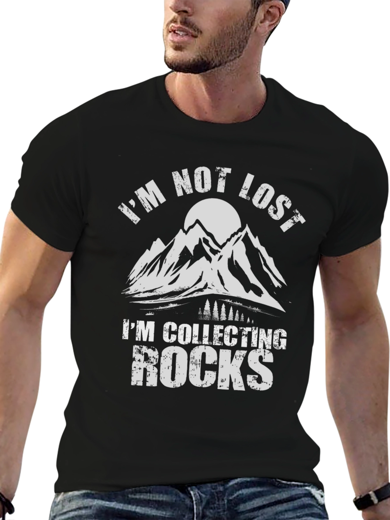 Im Not Lost Im Collecting Rocks Graphic T-Shirt