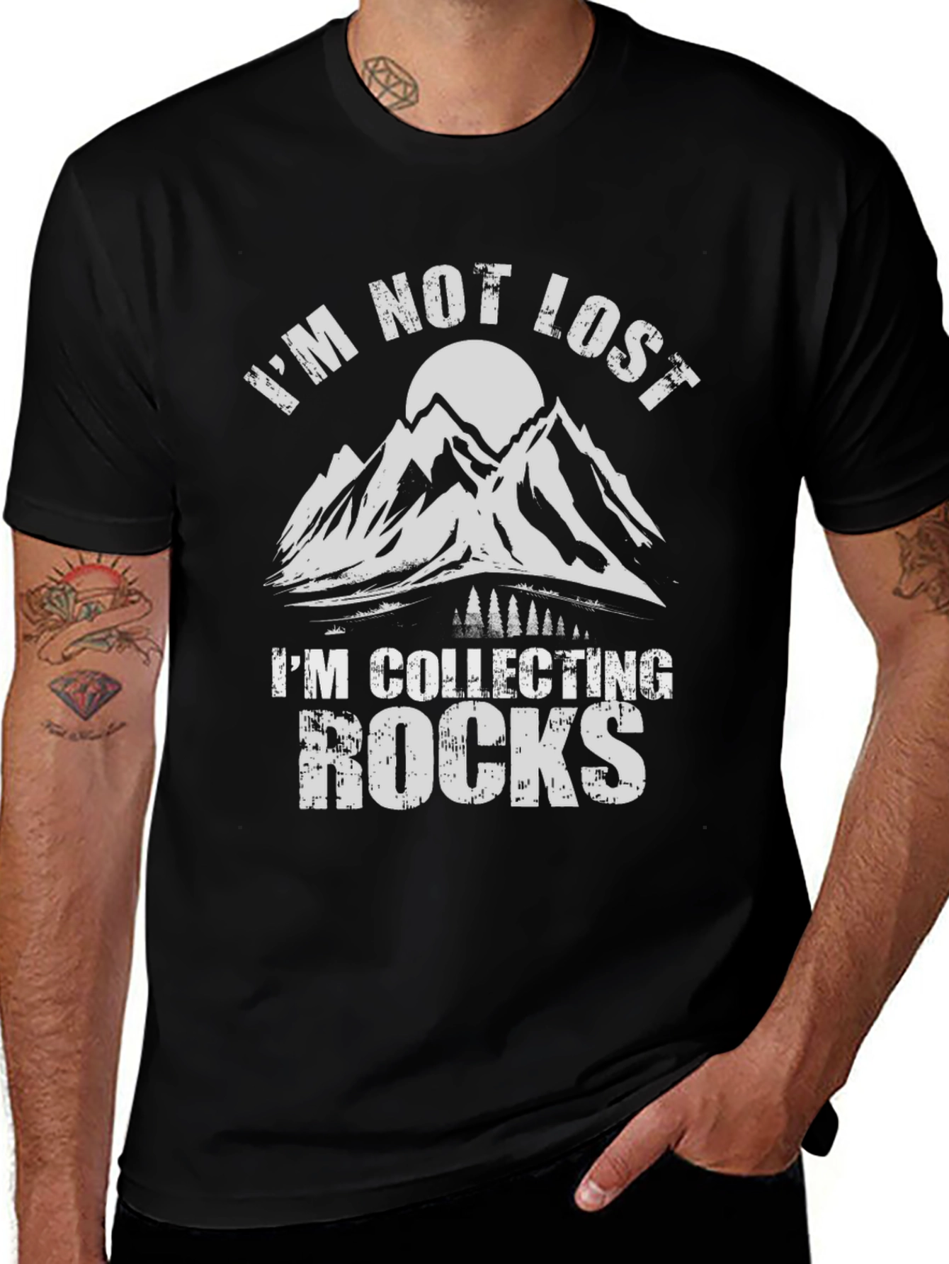 Im Not Lost Im Collecting Rocks Graphic T-Shirt