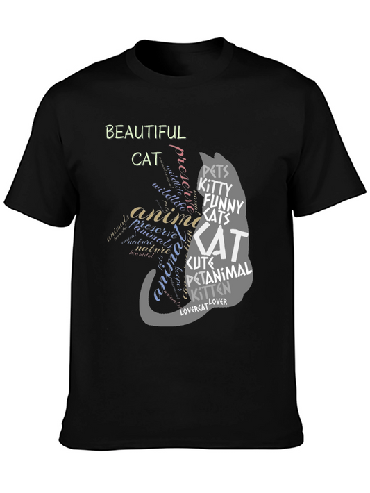 Beautiful Cat Word Art Graphic Tee