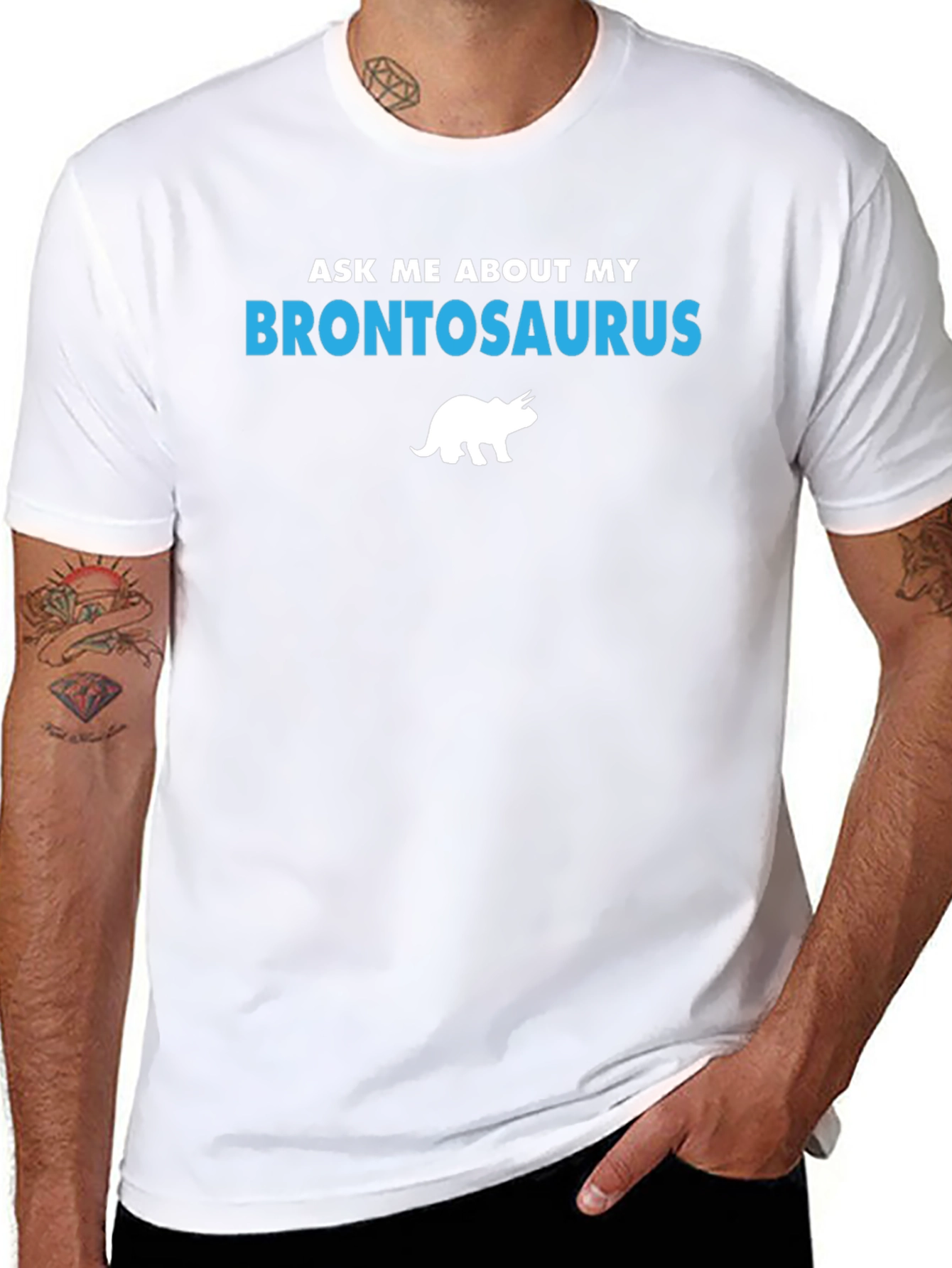 Brontosaurus T-Shirt: Funny Dinosaur Tee for Men