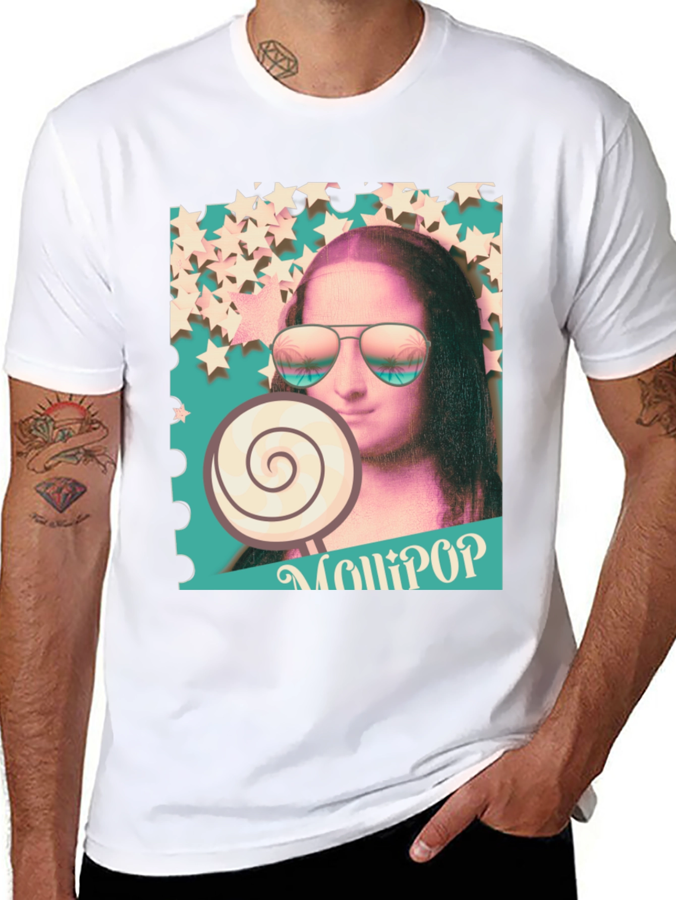 Mona Lisa Lollipop Graphic Tee
