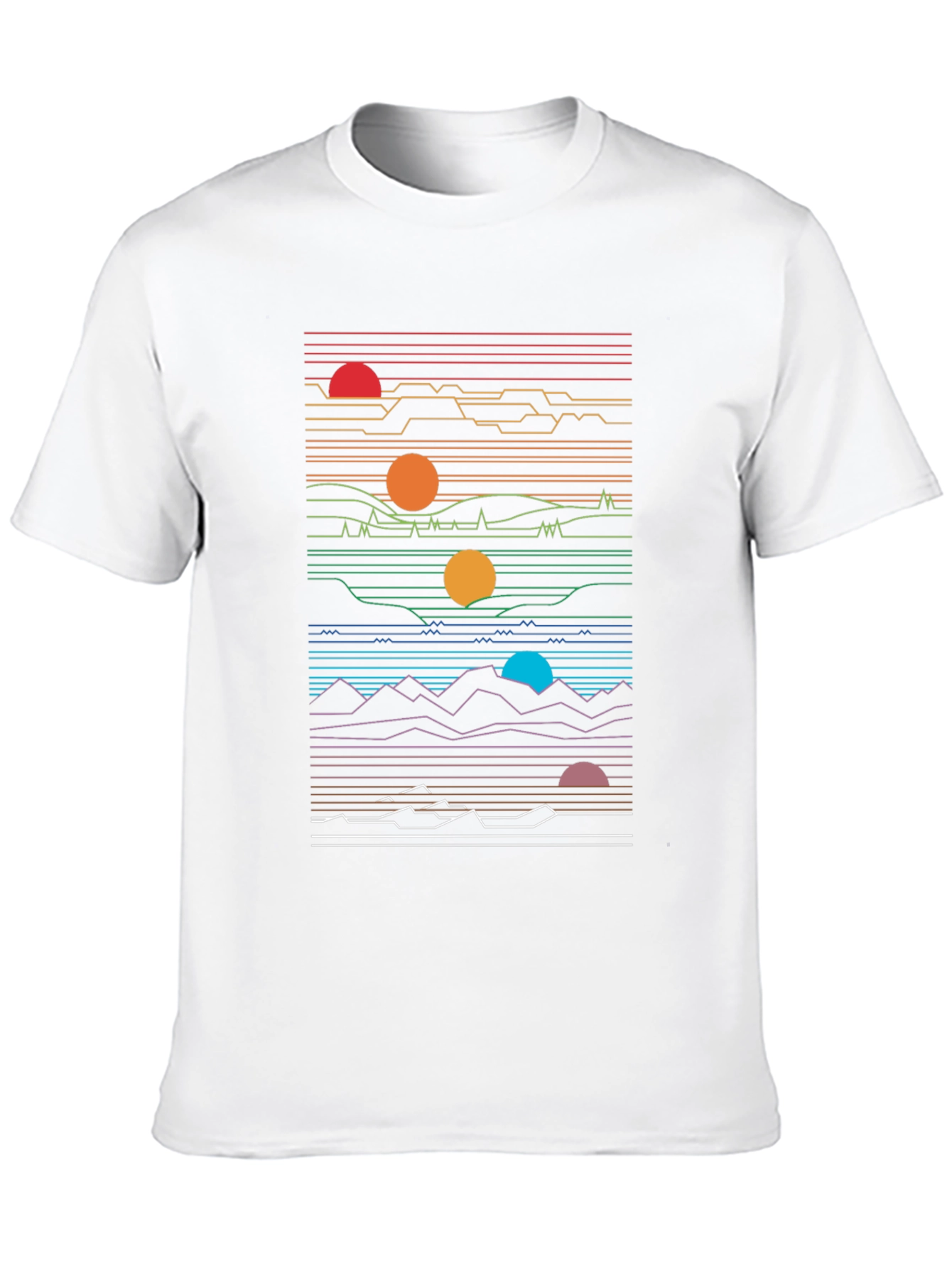 Retro Sunset Graphic Tee - Black