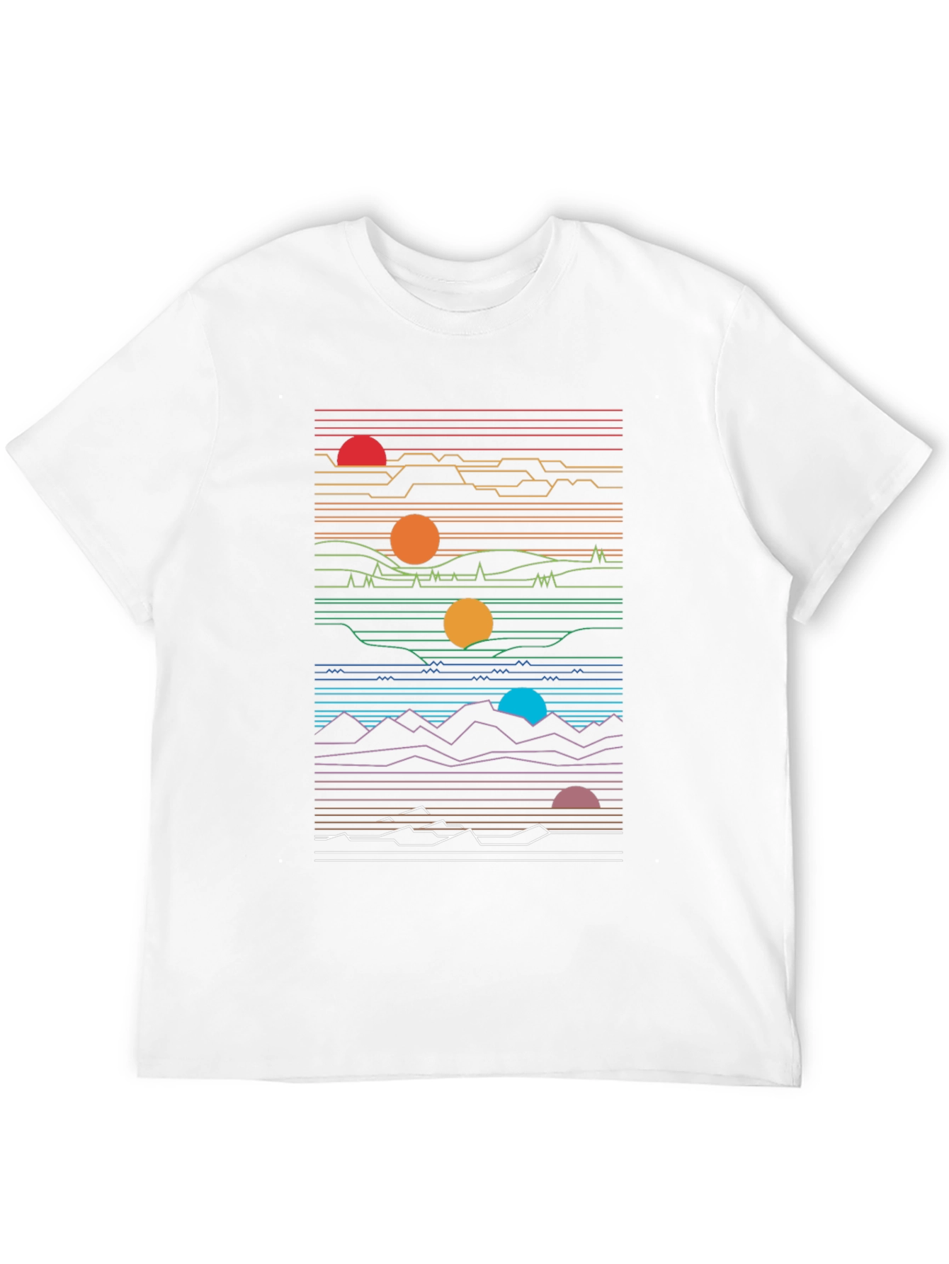 Retro Sunset Graphic Tee - Black